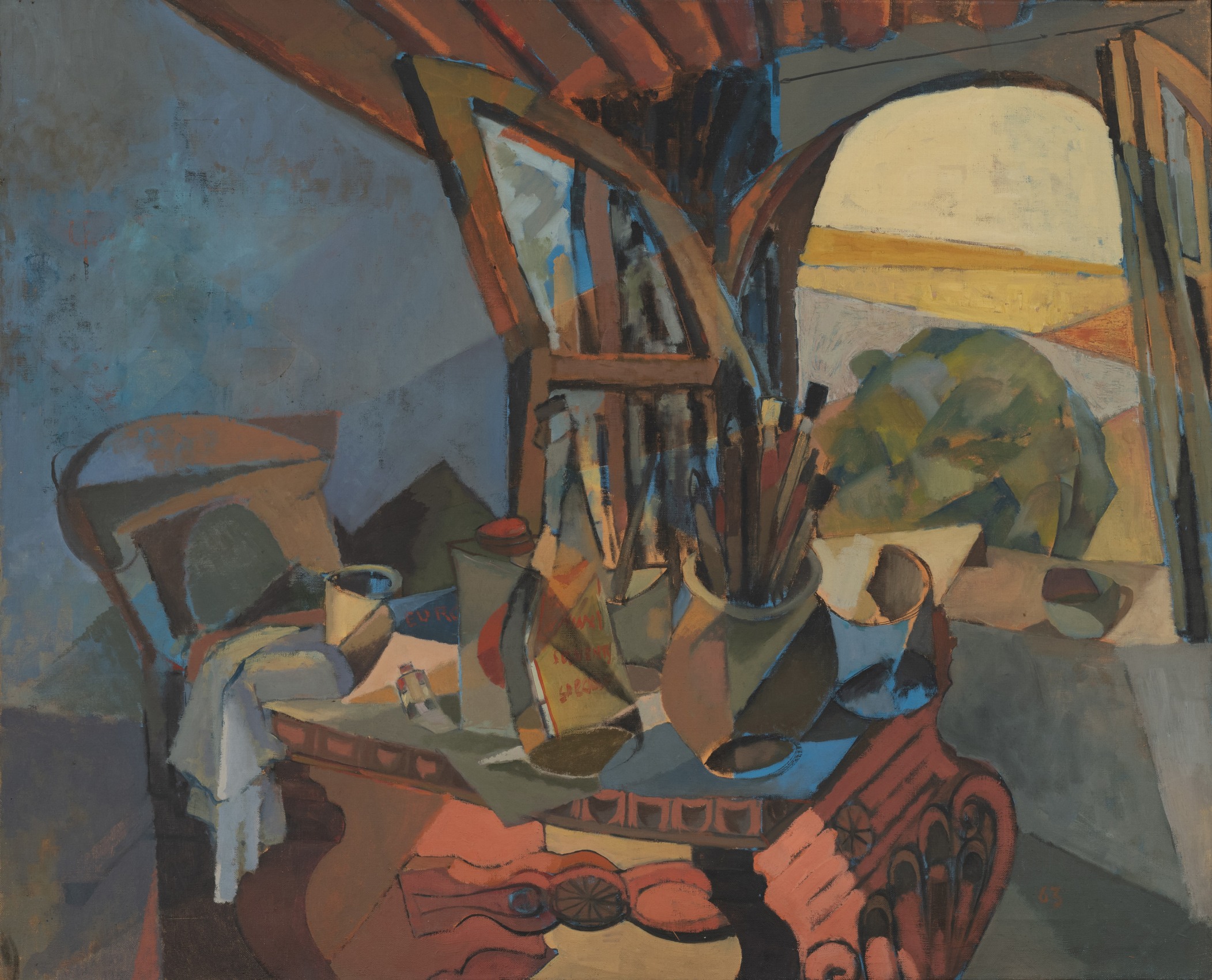Mohammad Omer Khalil, Still Life,&nbsp;1963,&nbsp;Oil on canvas,&nbsp;30 x 36 in