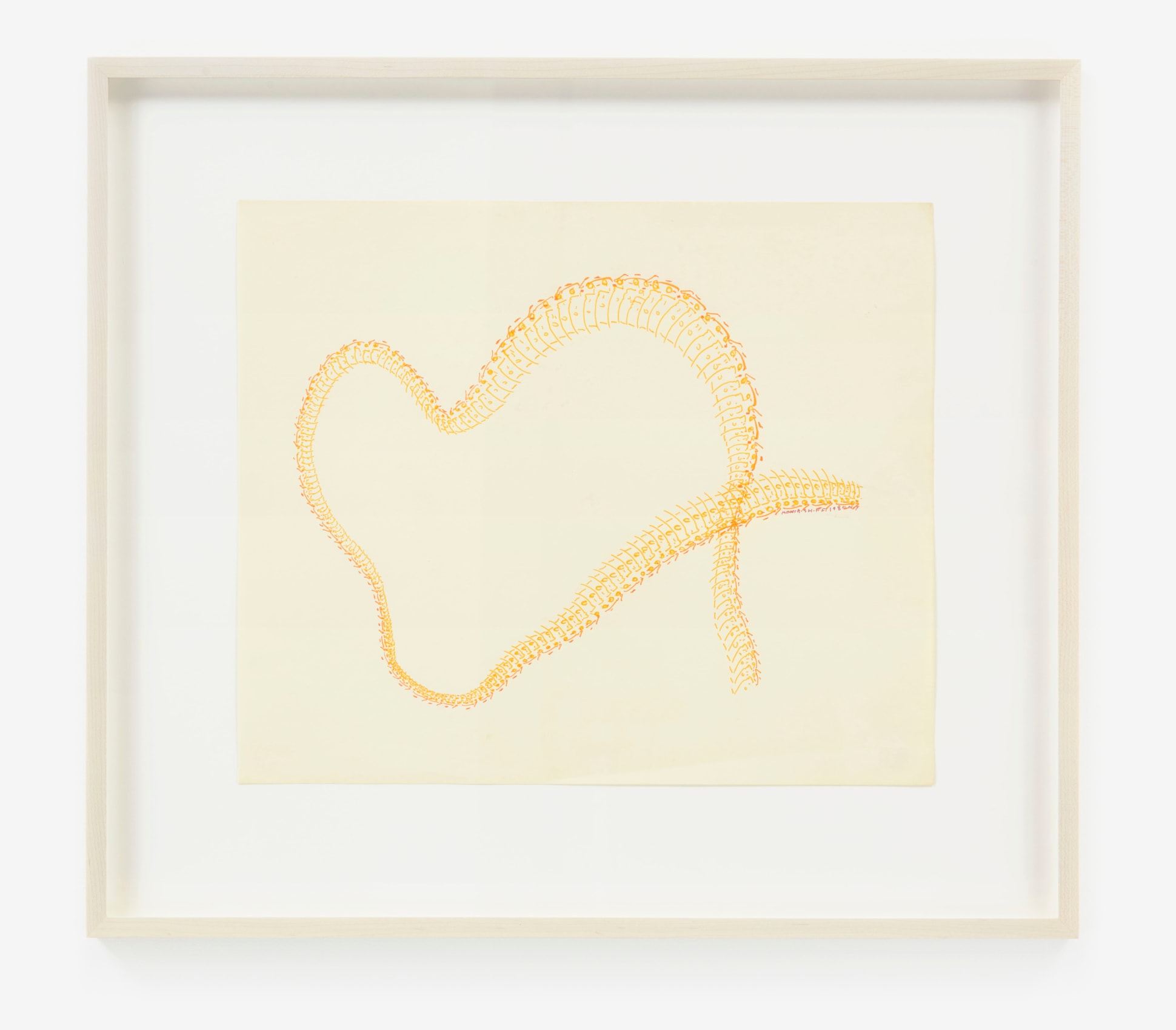 Marker on paper calligraphic abstract drawing