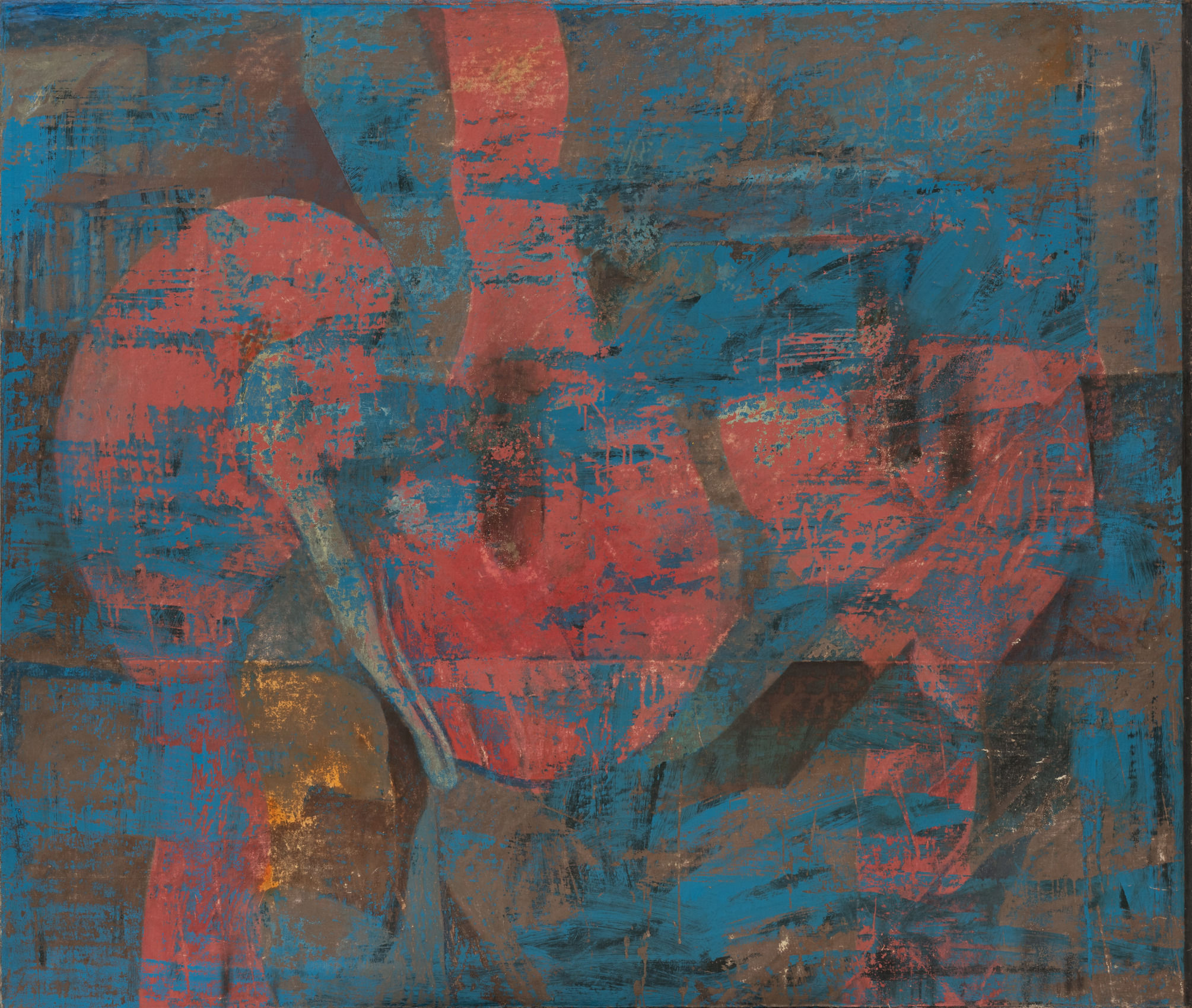 Mohammad Omer Khalil, Pomegranate,&nbsp;1971,&nbsp;Oil, acrylic and enamel on canvas,&nbsp;60 x 60 in