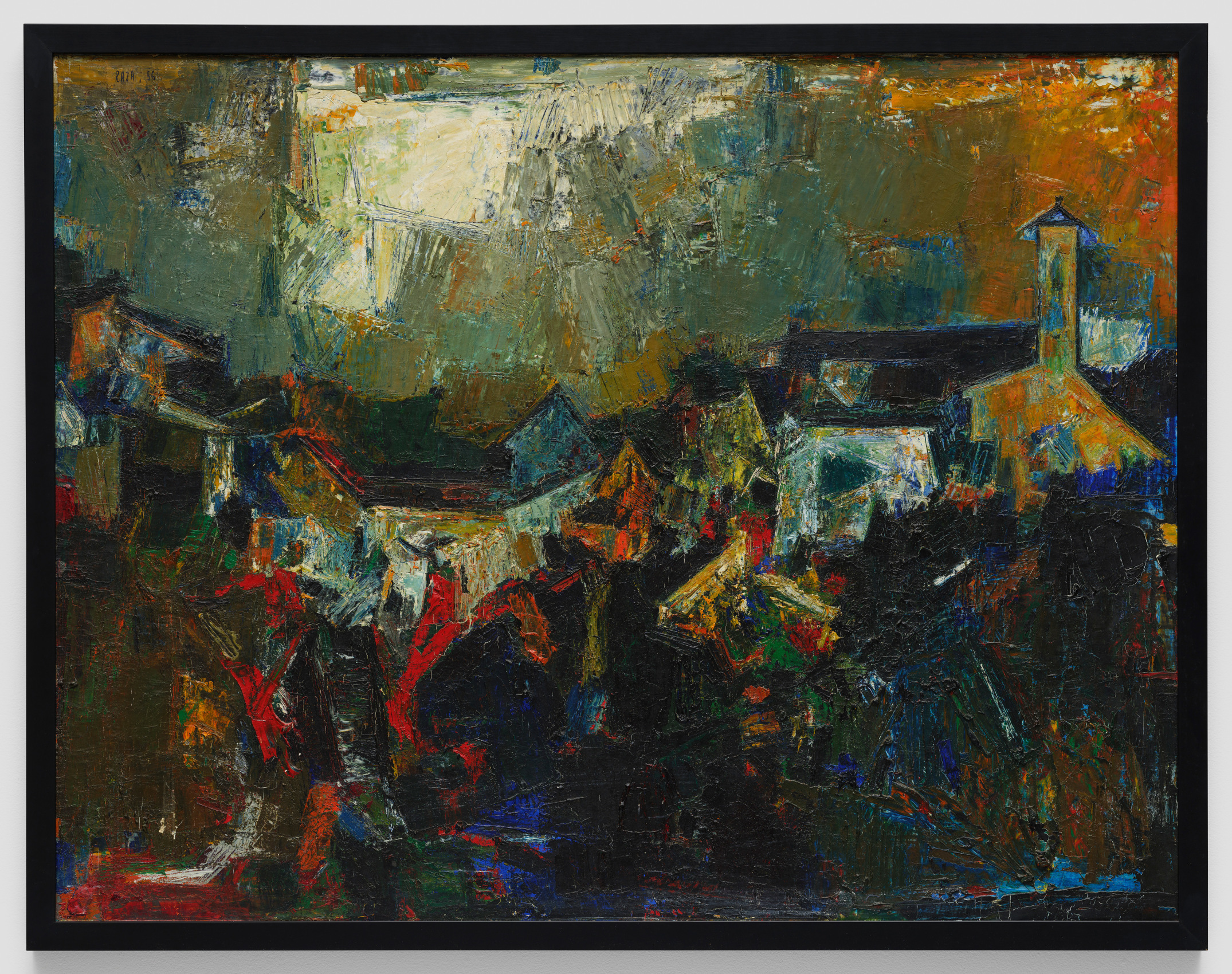 A french town in abstract colour