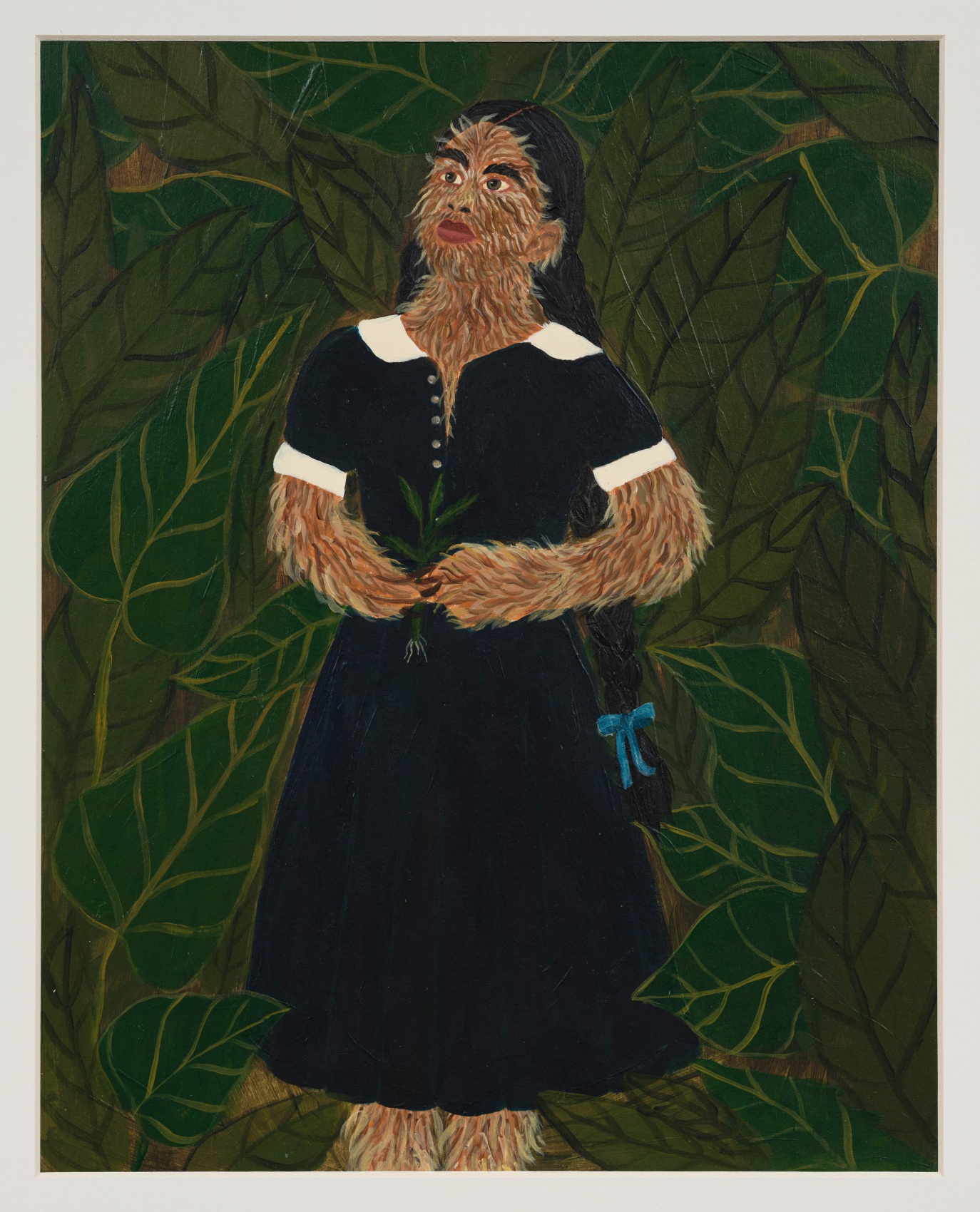 Sanbras as part animal standing in dense vegetation