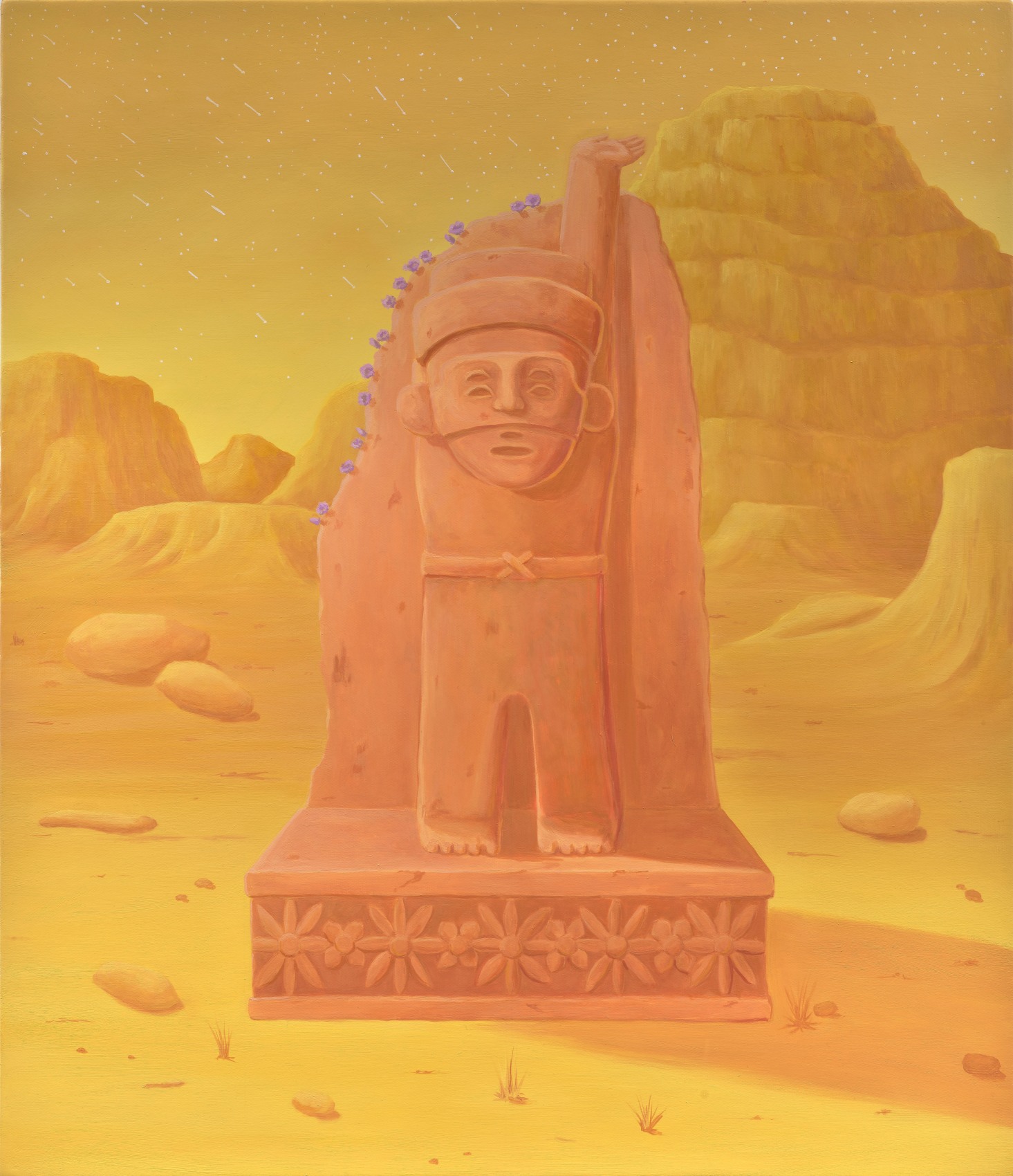 Imagined landscape in yellow tones