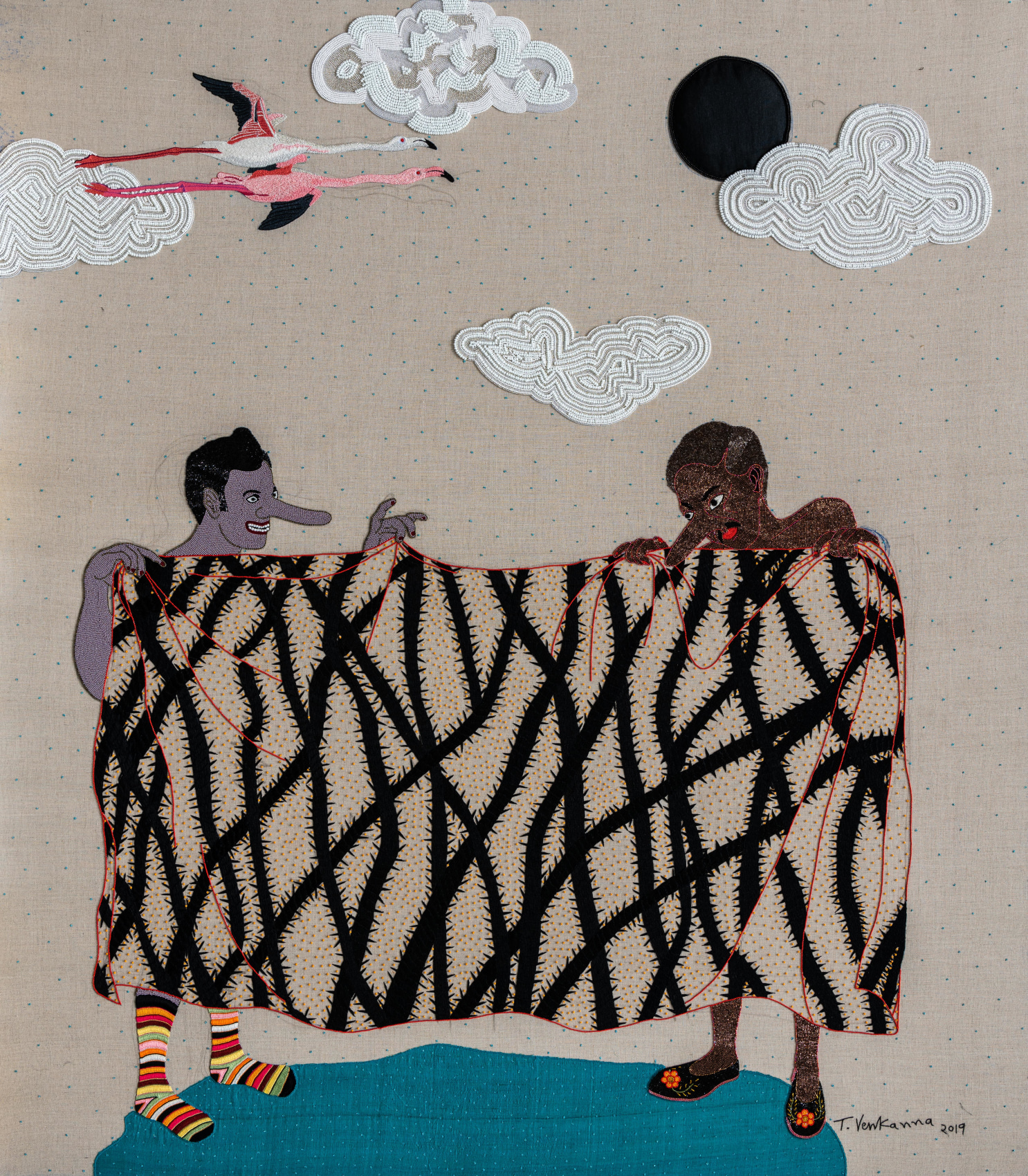 Embroidered painting