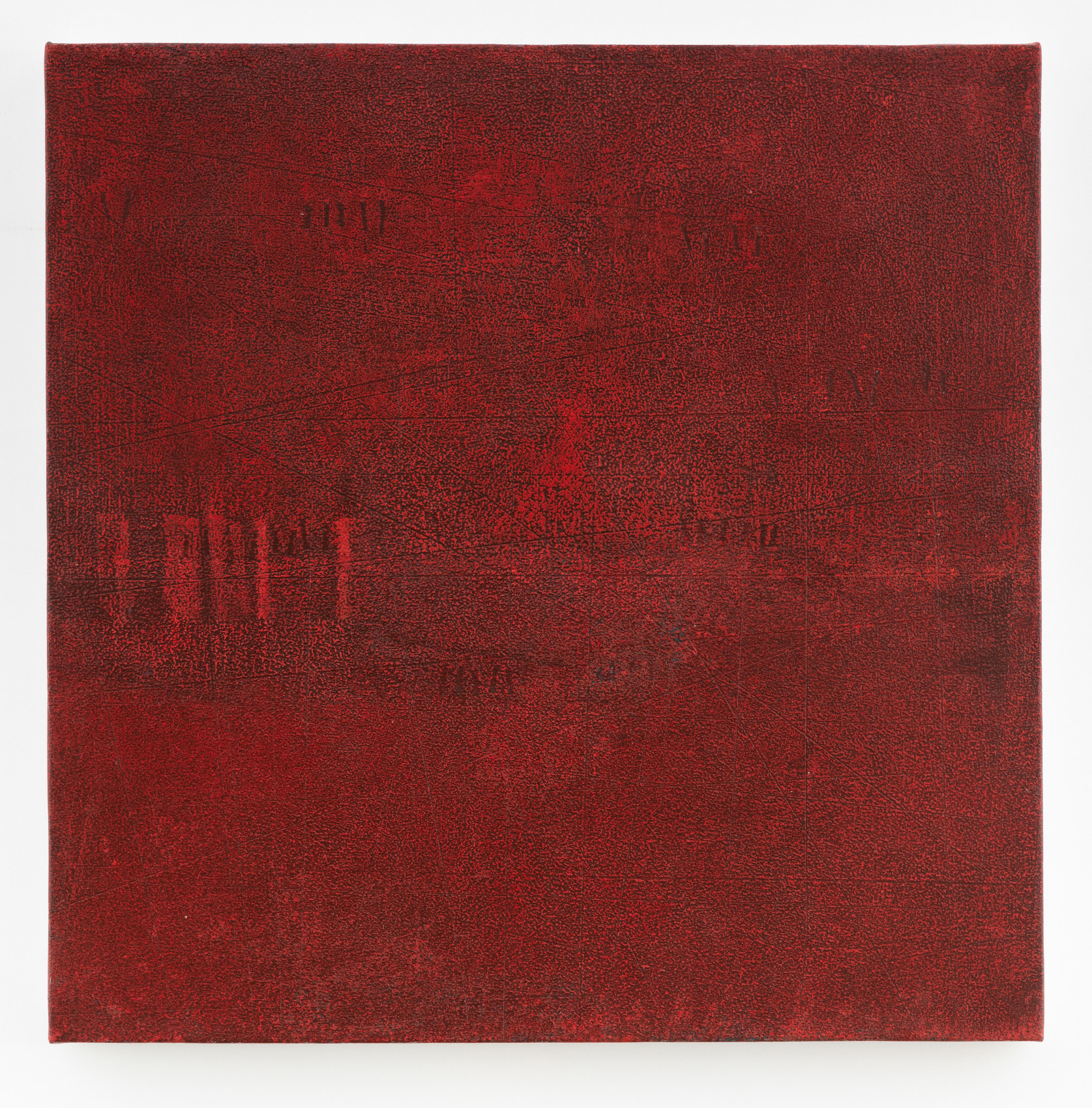 abstract red square painting