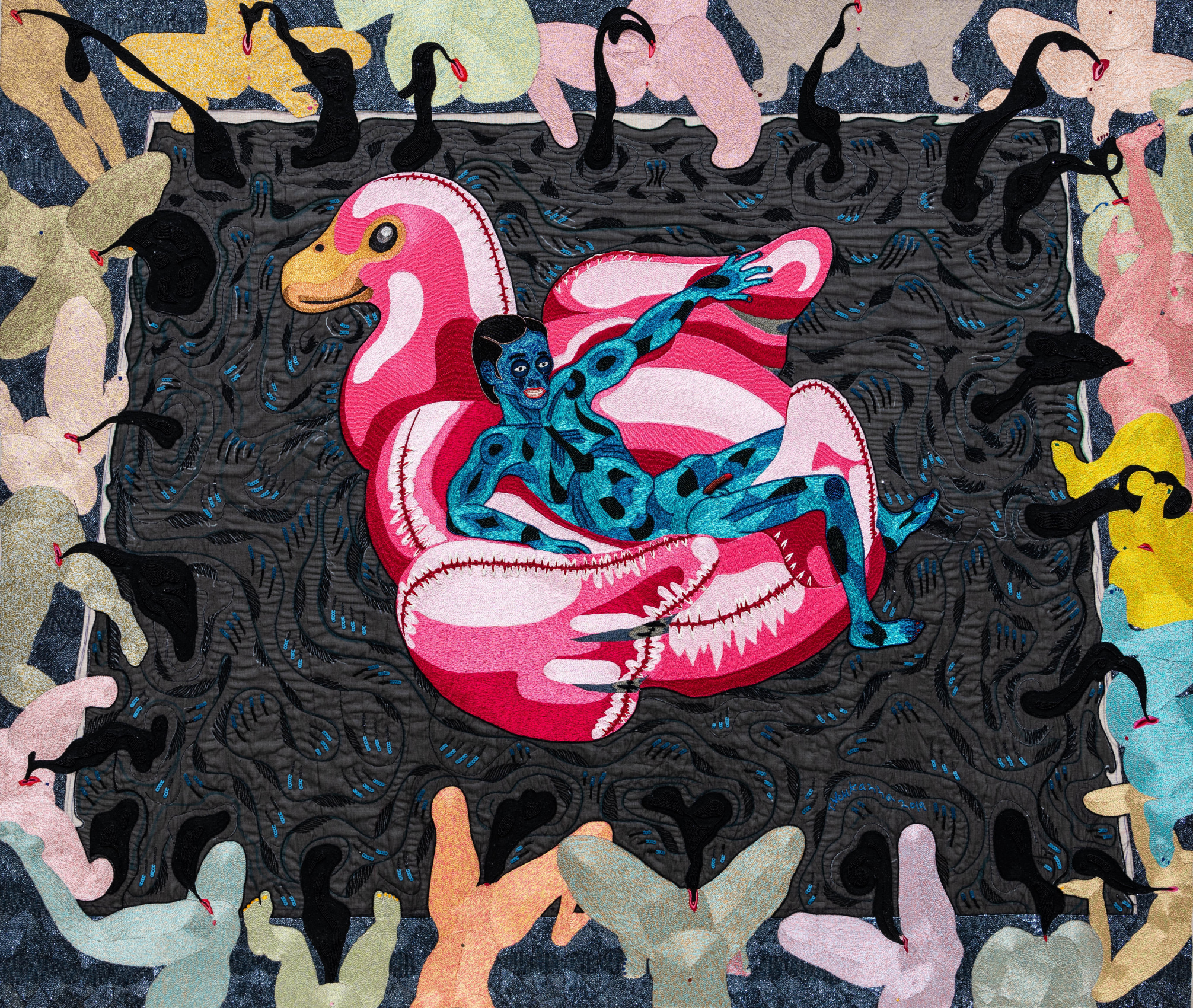 Embroidered painting