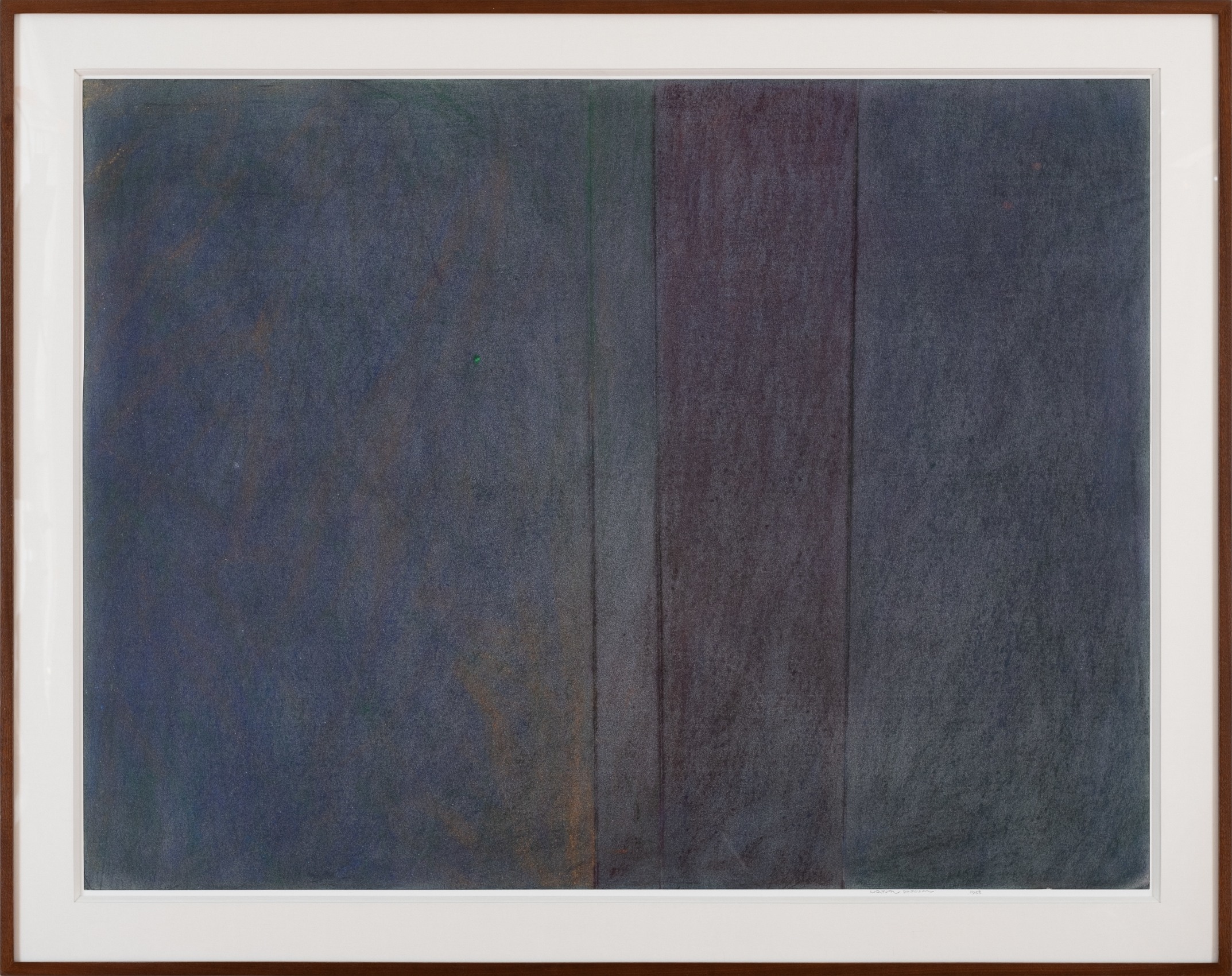 Natvar Bhavsar, UNTITLED IV, 1968, Dry pigments with oil and acrylic mediums on paper, 42 x 53 in