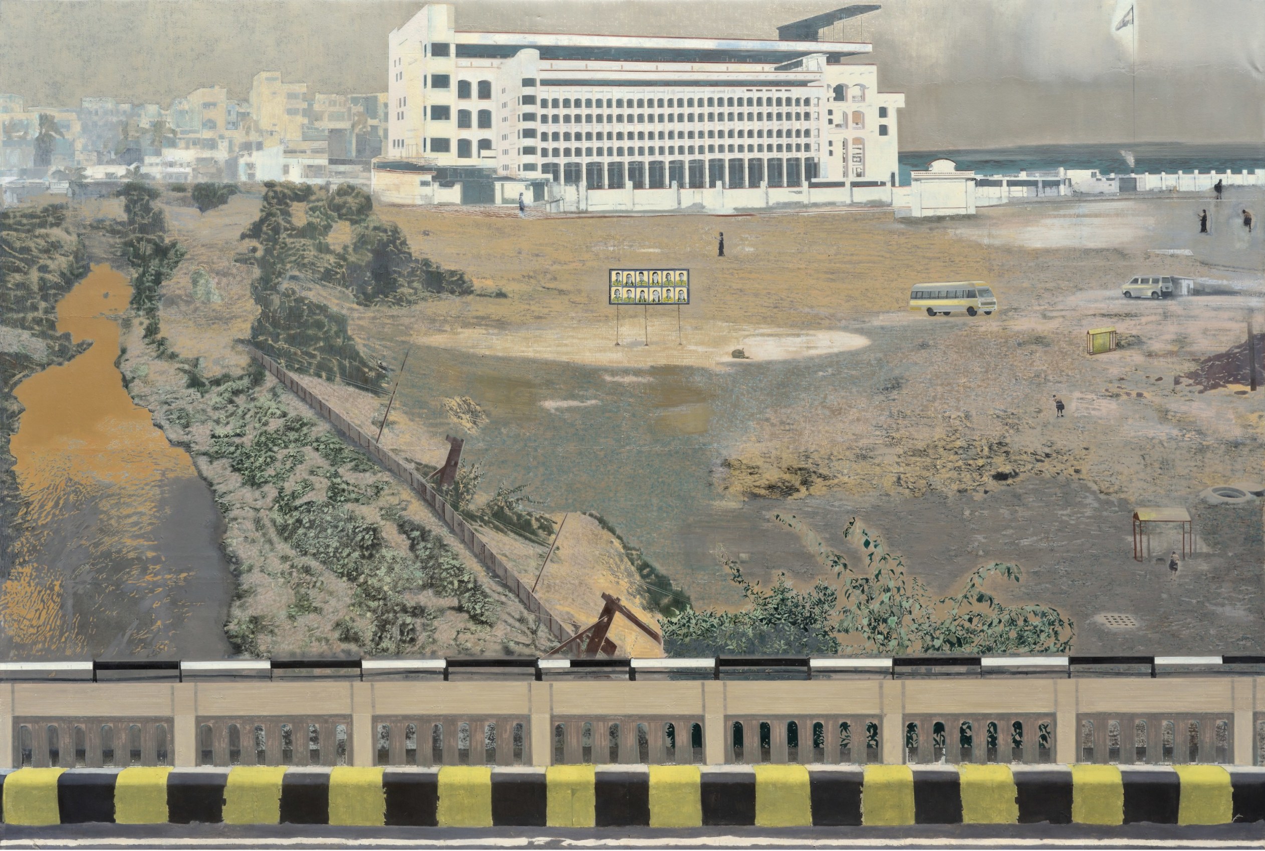 Nataraj Sharma, Urmi School,&nbsp;2020,&nbsp;Oil on canvas,&nbsp;​72 x 108 in