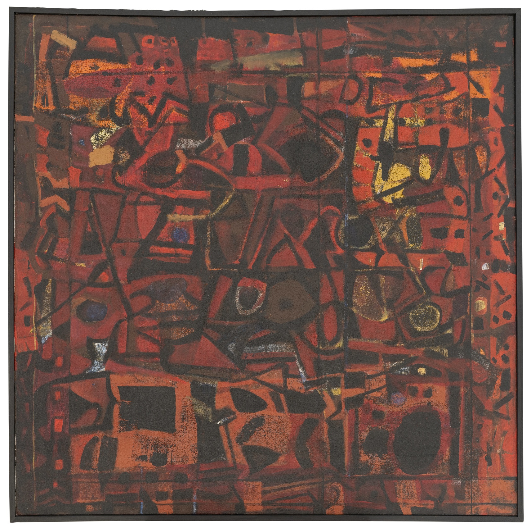Achuthan Kudallur, Untitled, n/d,&nbsp;Acrylic on canvas, 48 x 48 in (121.9 x 121.9 cm), KUDAC036