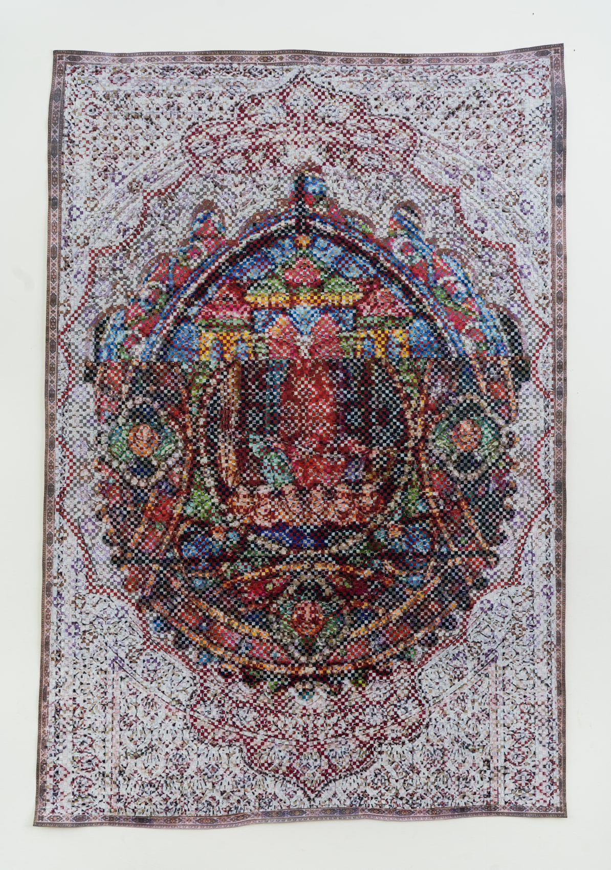 woven paper to look like an oriental rug