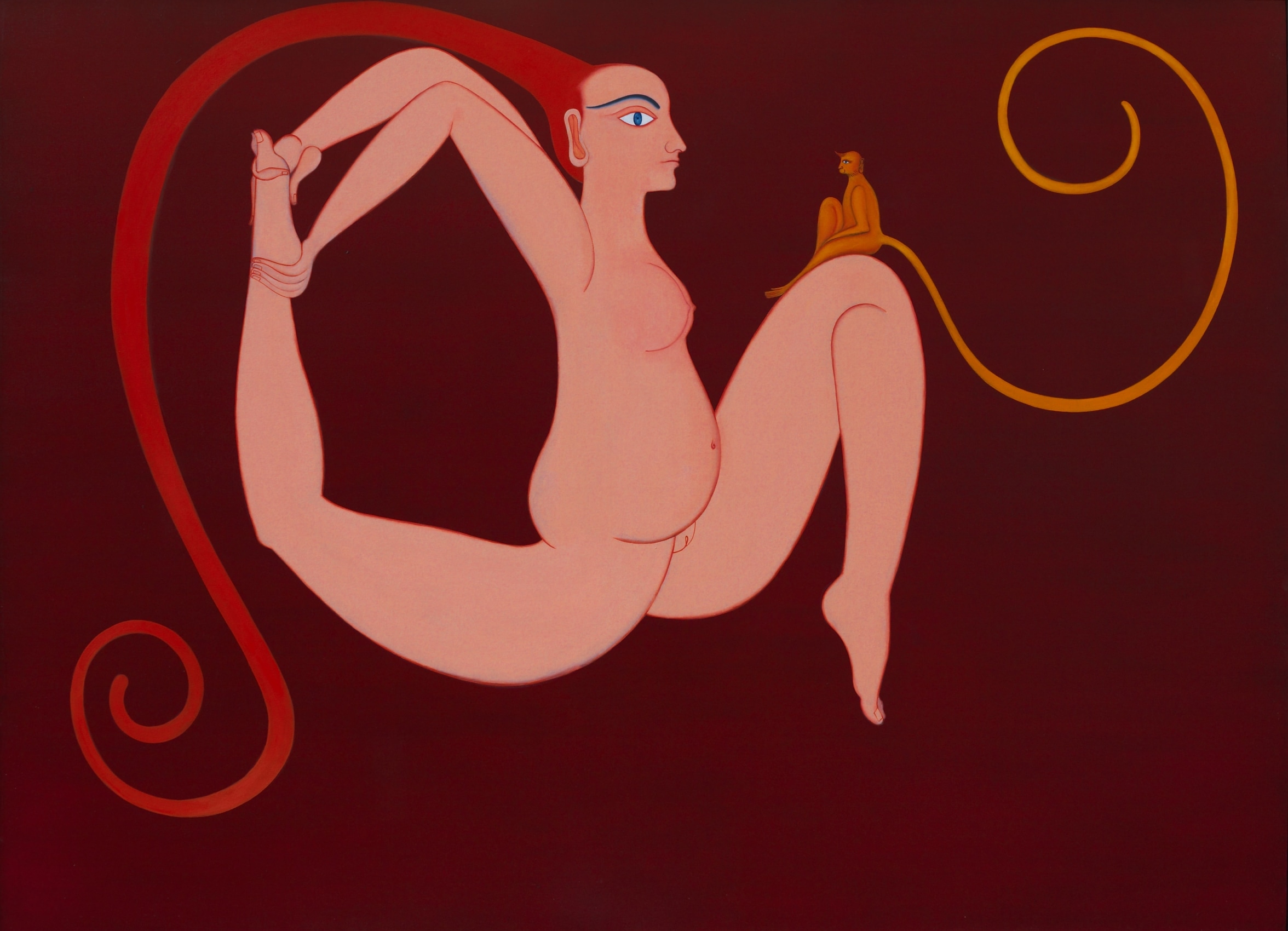 Rekha Rodwittiya,&nbsp;Second Skin,&nbsp;2007,&nbsp;Acrylic and oil on canvas,&nbsp;60 x 84 in