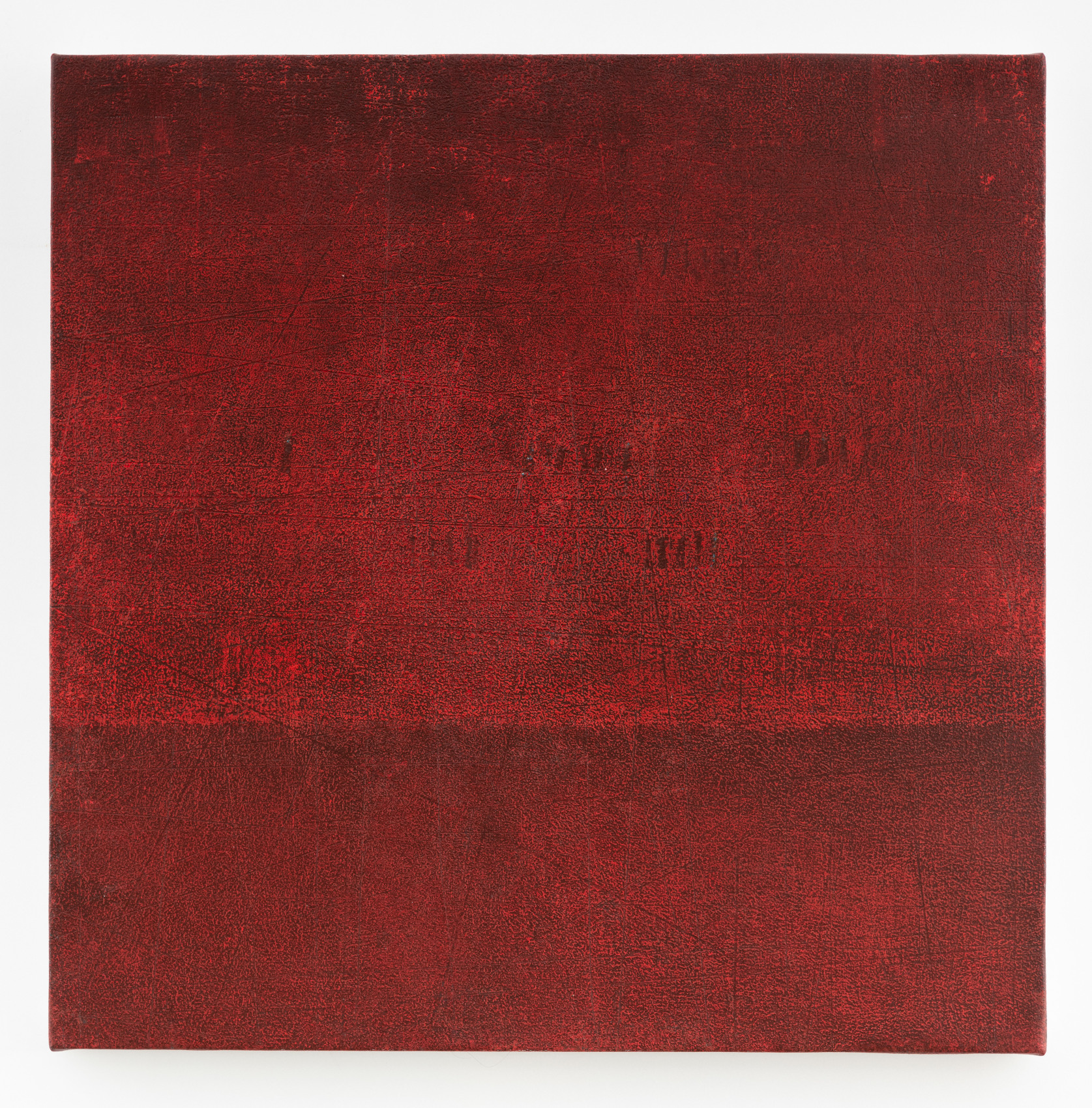 abstract red square painting