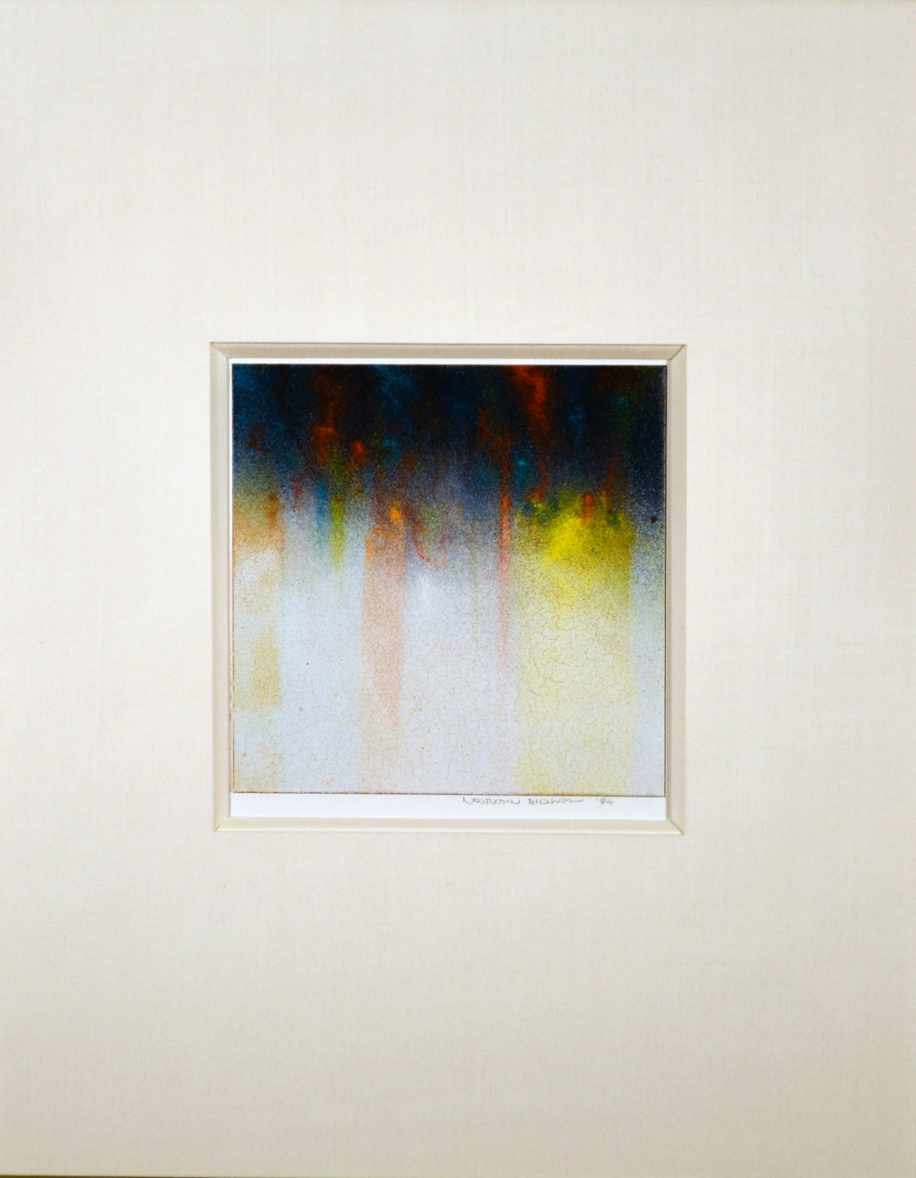 Natvar Bhavsar,&nbsp;AA-KASH V&nbsp;,&nbsp;1984,&nbsp;Pastel on paper,&nbsp;21 x 17 in