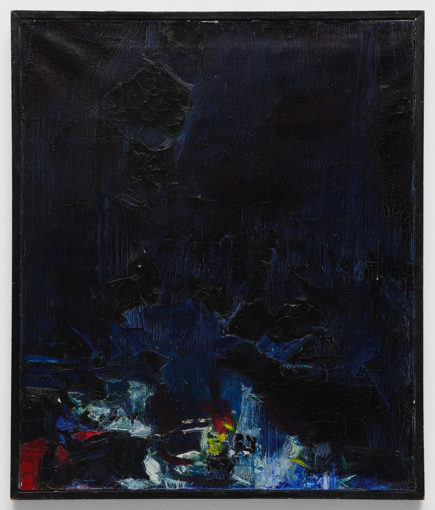 Abstract painting with lots of deep blue