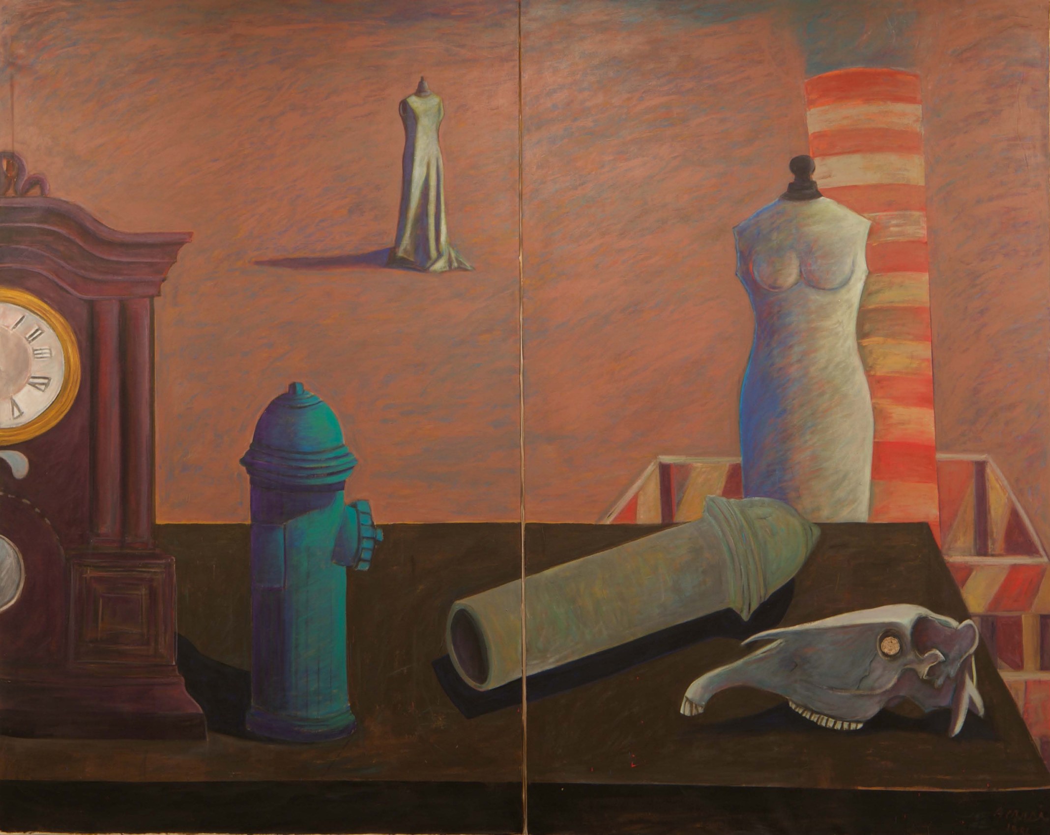 Ahmed Morsi, Untitled (Still Life),&nbsp;1996,&nbsp;Acrylic on canvas,&nbsp;95.5 x 120.5 in, &nbsp;