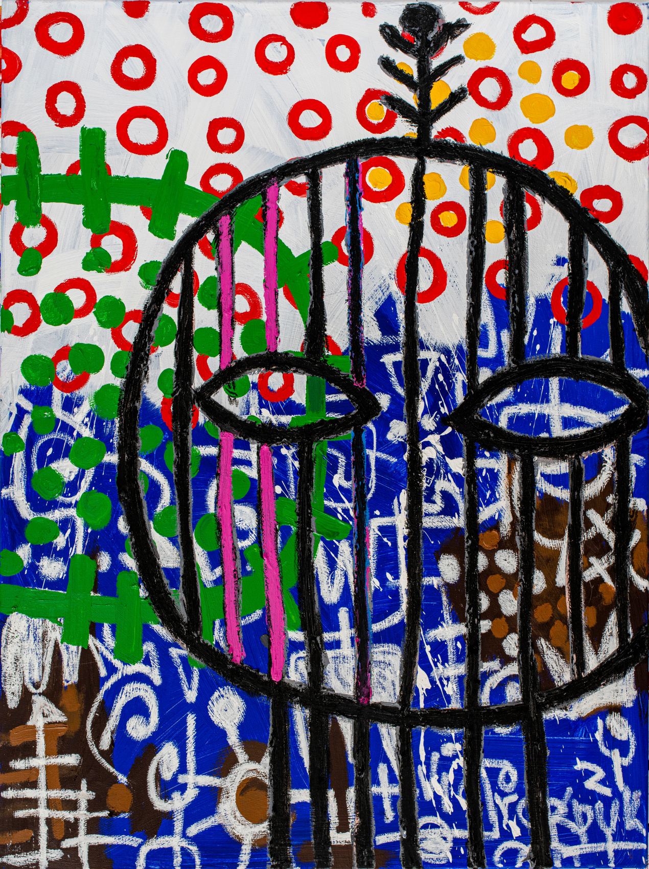 Victor Ekpuk,&nbsp;The Voice in Matanzas 2, 2021, Acrylic on canvas, 48 x 36 in (121.92 x 91.44 cm)