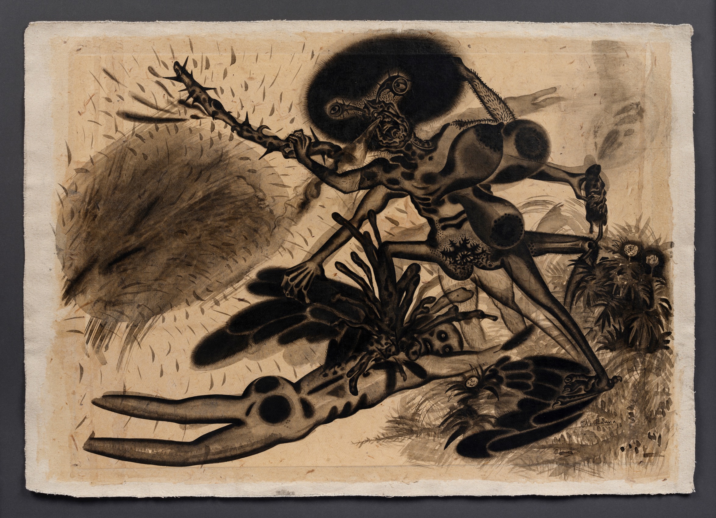 Drawing on rice paper