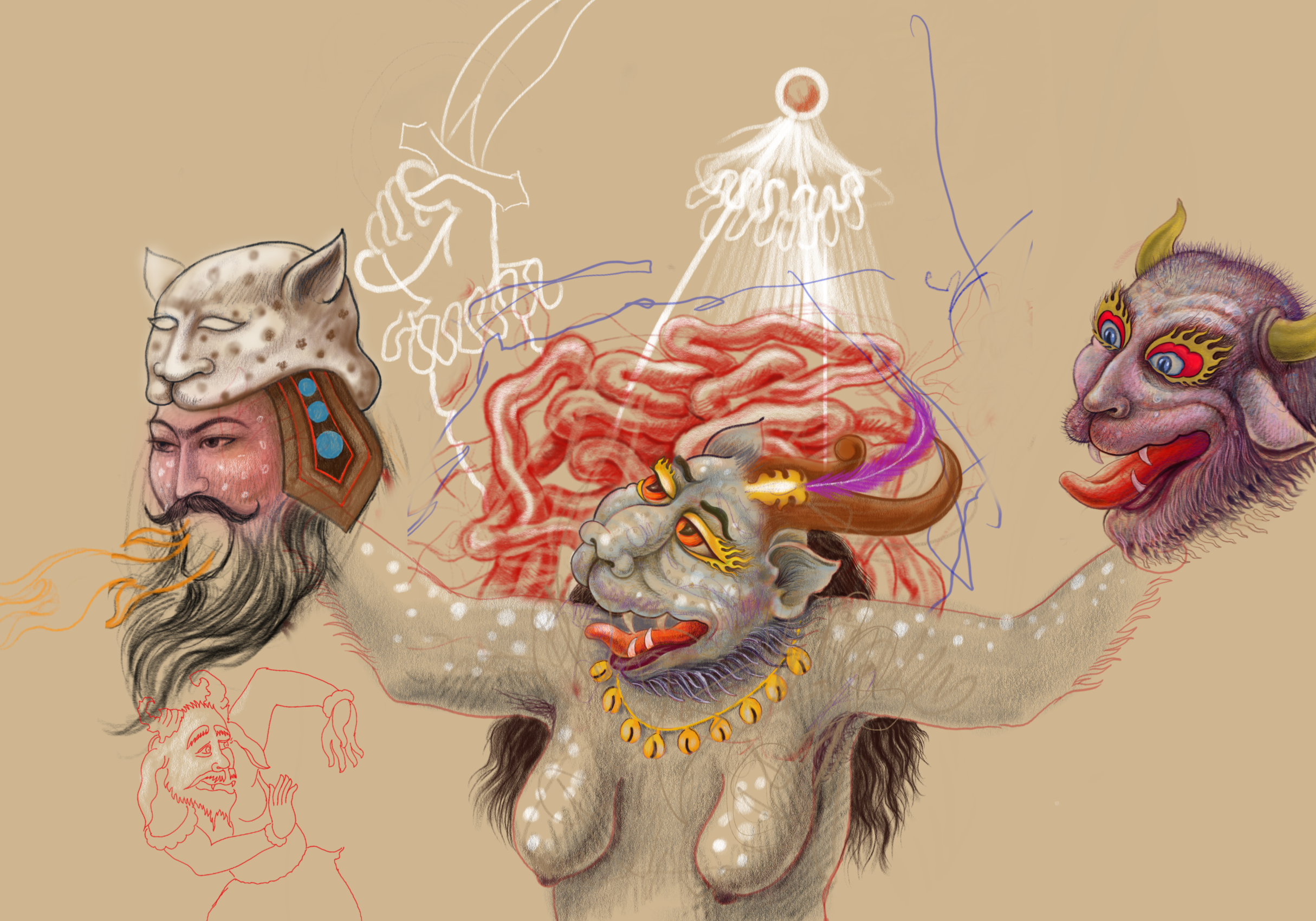 Khadim Ali, The Other Gods VII,&nbsp;2020,&nbsp;Inkjet print on Hahnmule paper,&nbsp;21 x&nbsp;30 in,&nbsp;Edition of 3