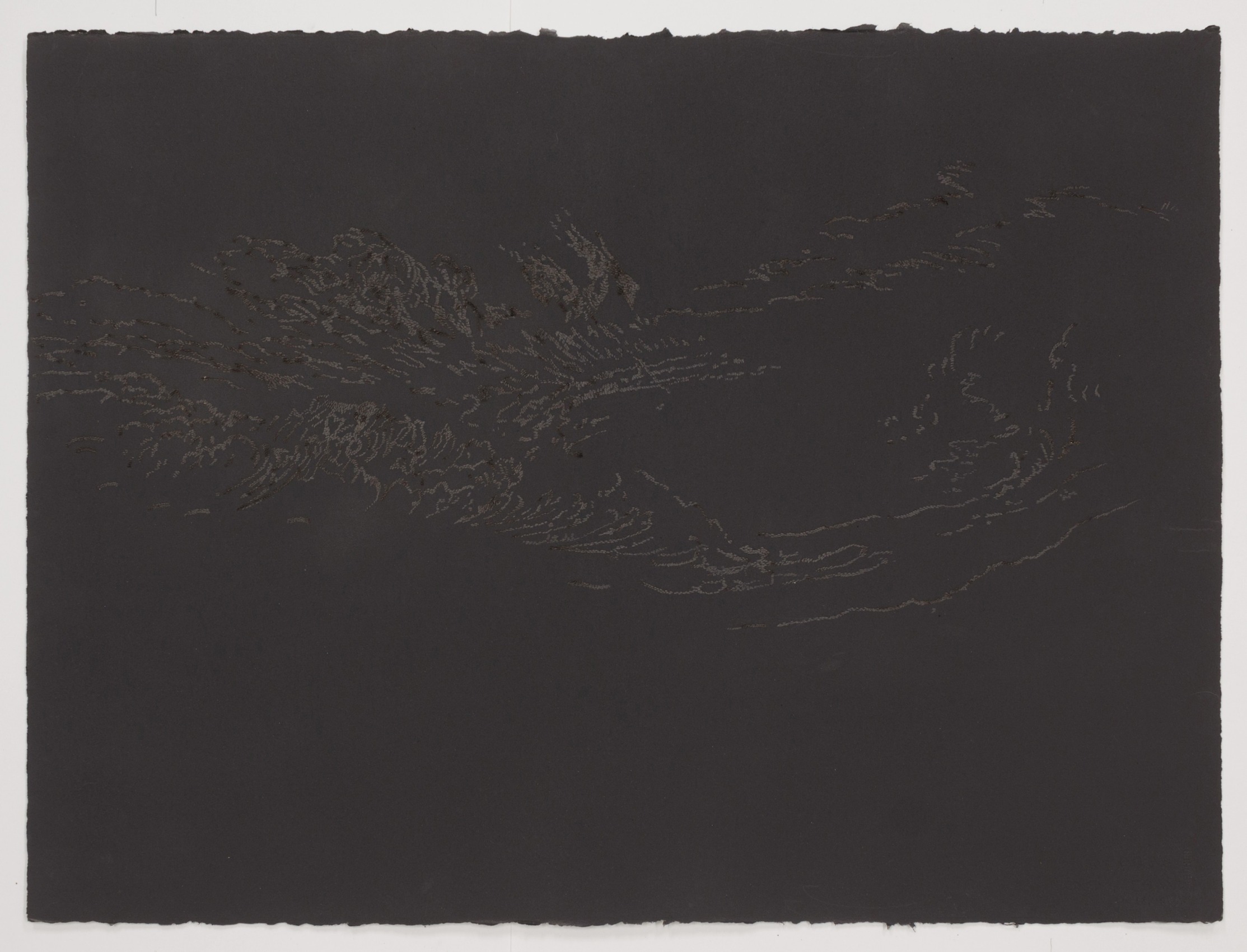 Saad Qureshi,&nbsp;Absence of Light VII,&nbsp;2017,&nbsp;Paint, burnt paper,&nbsp;22 x 30&nbsp;in