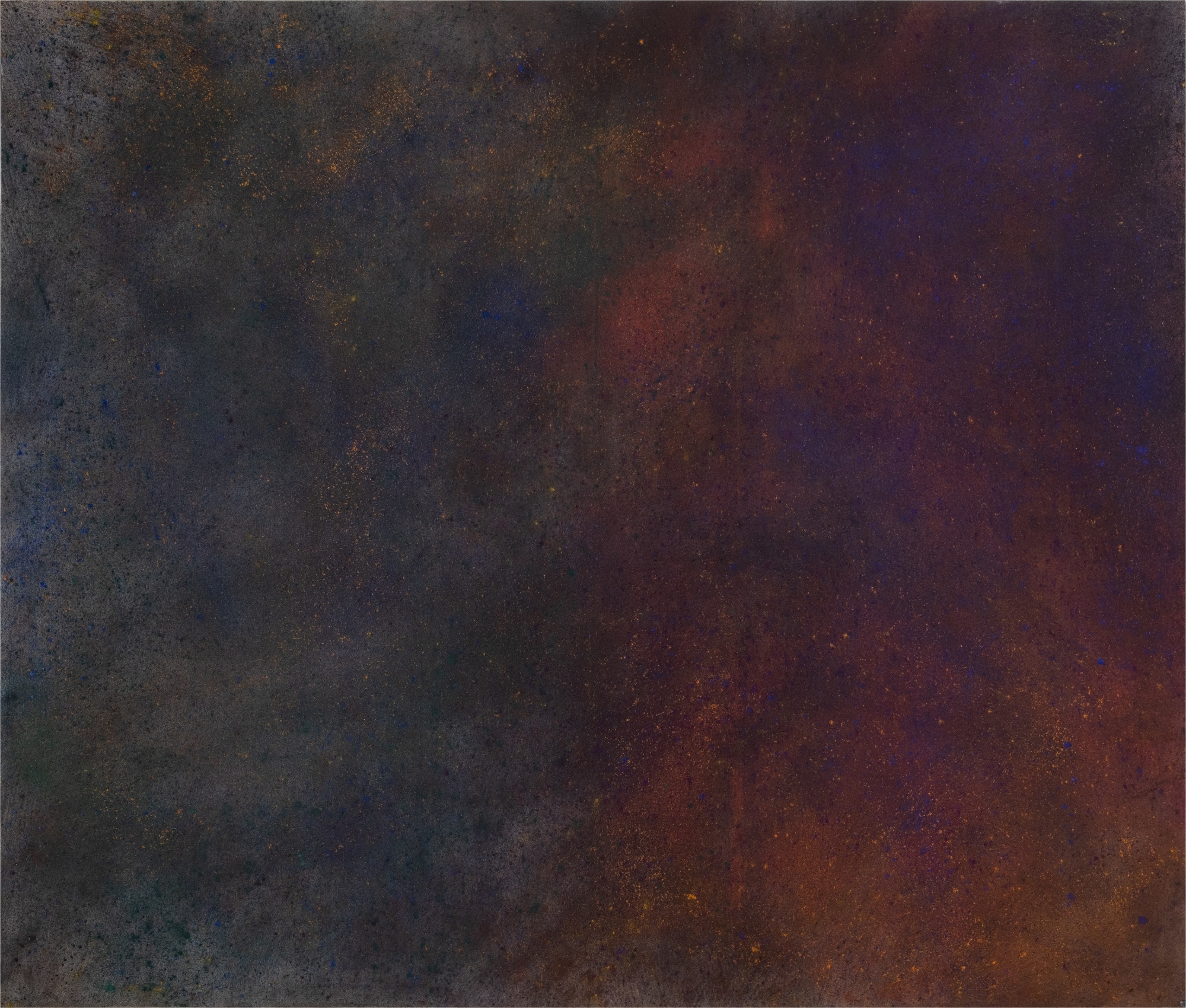 Natvar Bhavsar, MEGHA, 1969, Dry pigments with oil and acrylic mediums on canvas, 82 x 96 3/8 in
