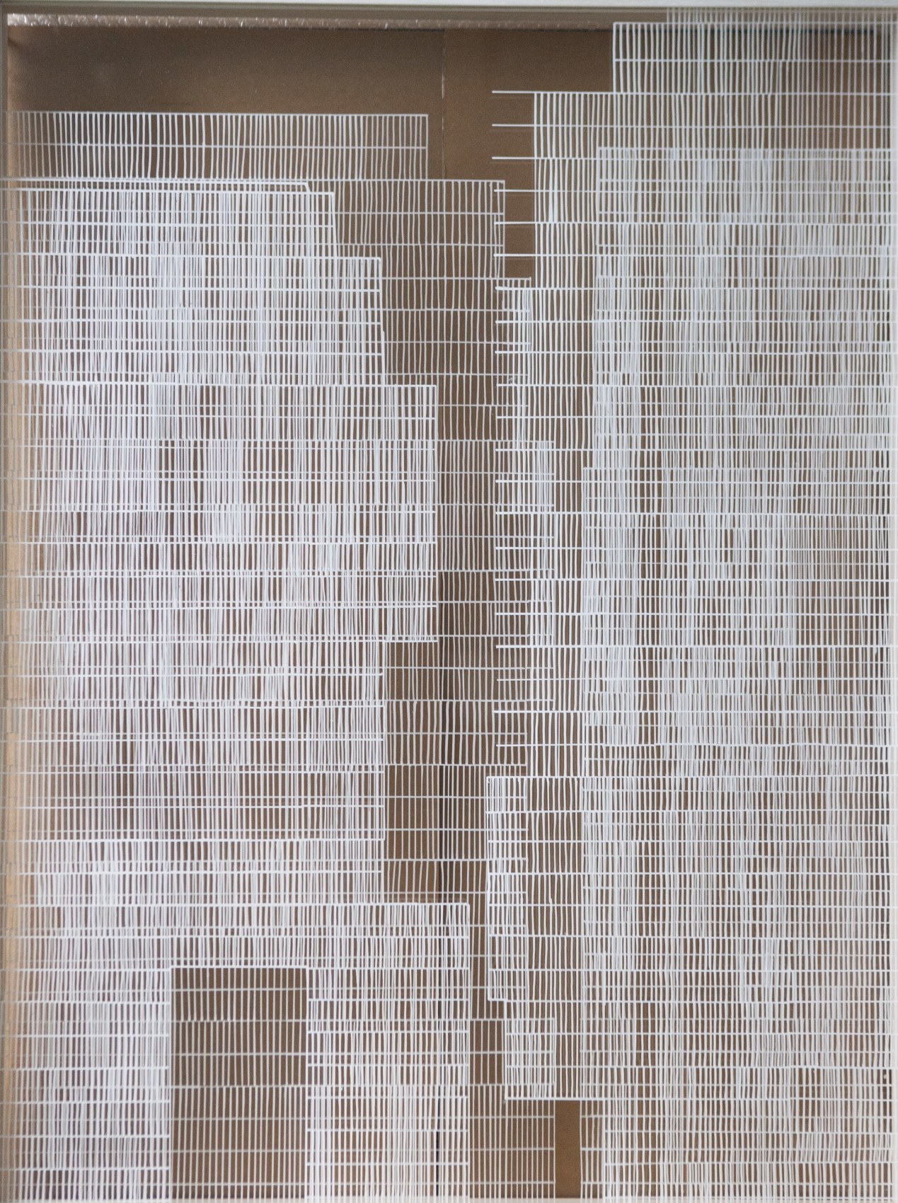 Cityscape on transparent acrylic sheet