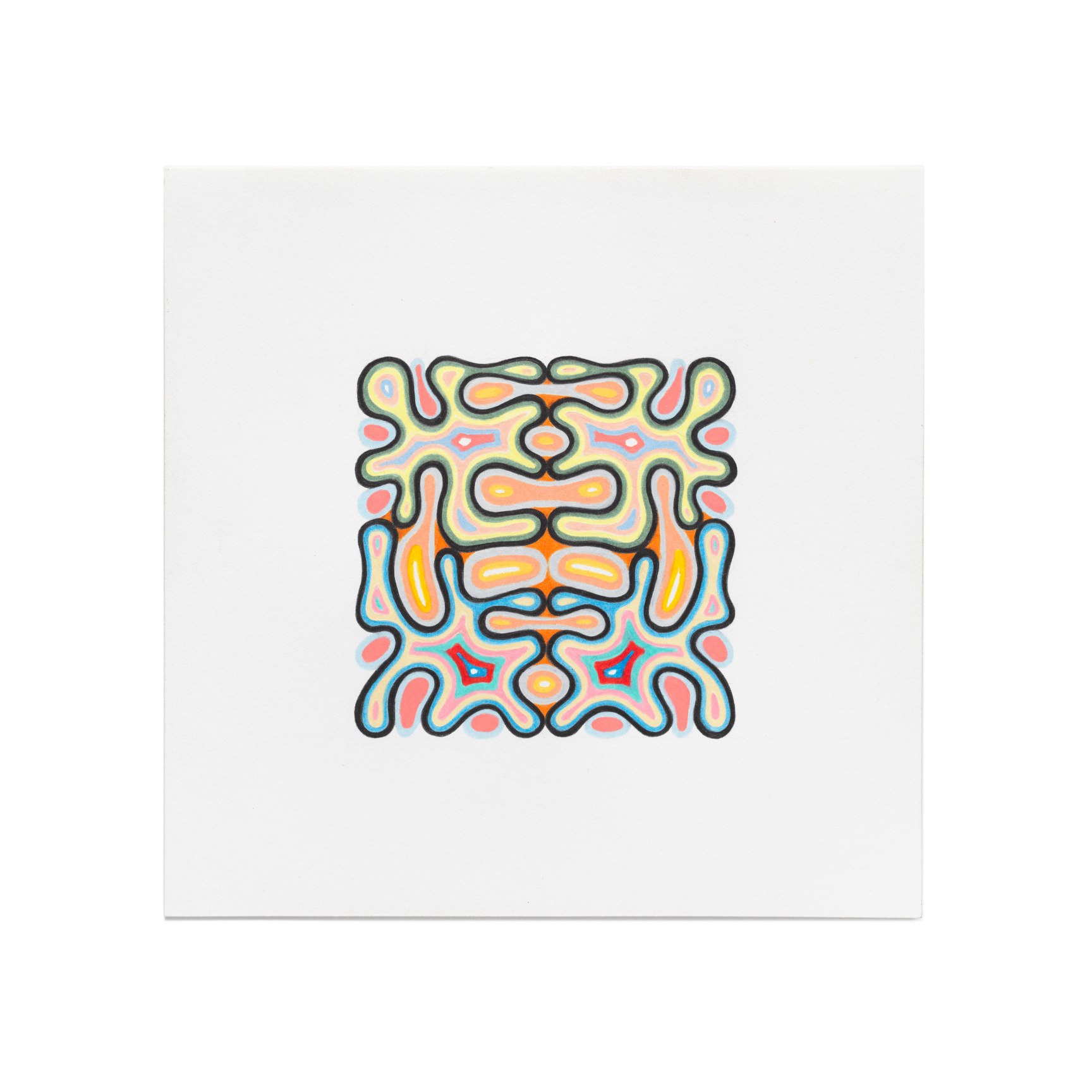 Untitled, 2021, Colored pencil on paper; Paper Dimensions: 8 x 8 inches, 20.3 x 20.3 cm; Image Dimensions: 4 x 4 inches, 10.2 x 10.2 cm,&nbsp;MMG#35162