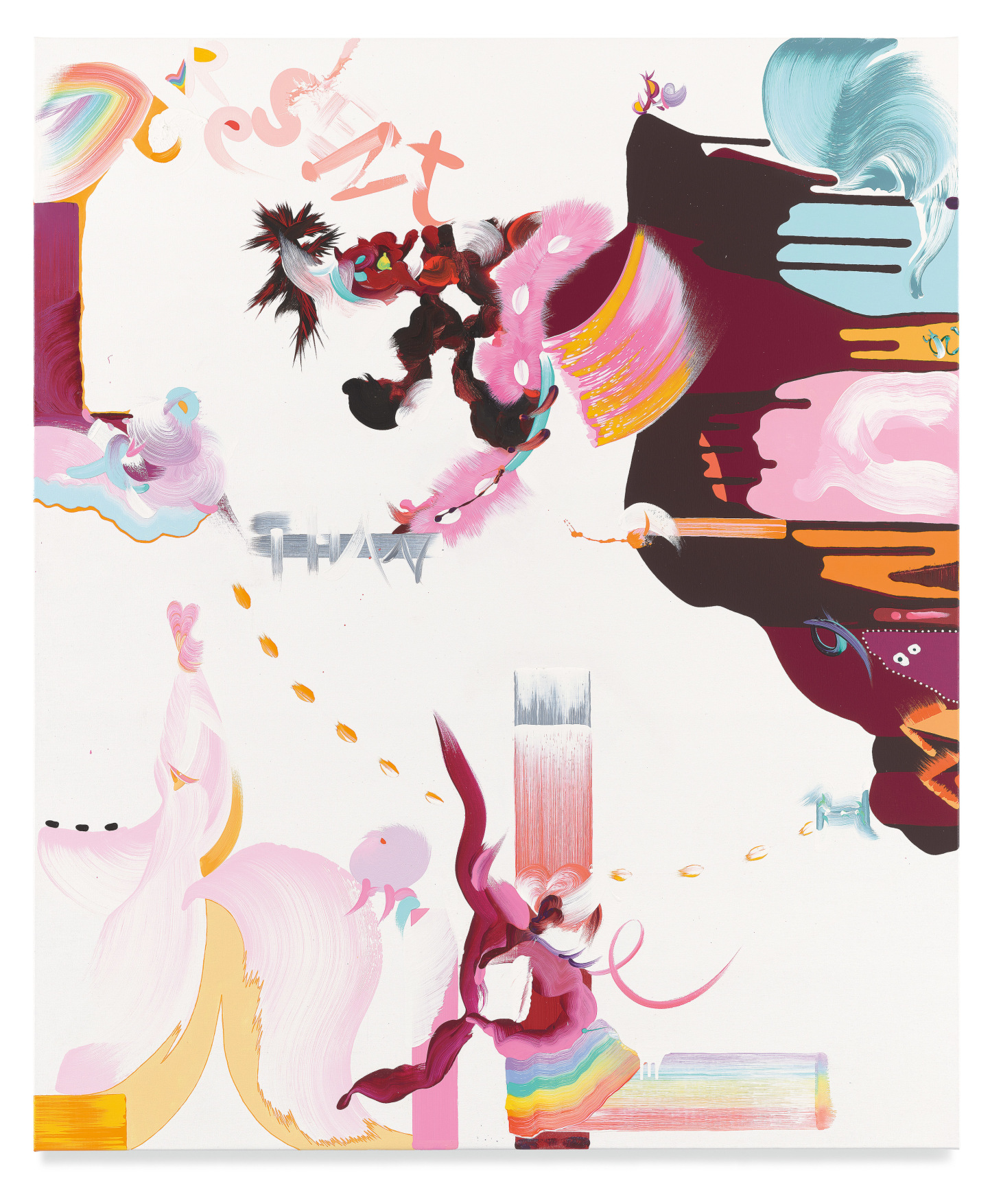 Present fears are less than horrible imaginings, 2022, Oil and acrylic on linen, 60 x 50 inches, 152.4 x 127 cm, MMG#34373