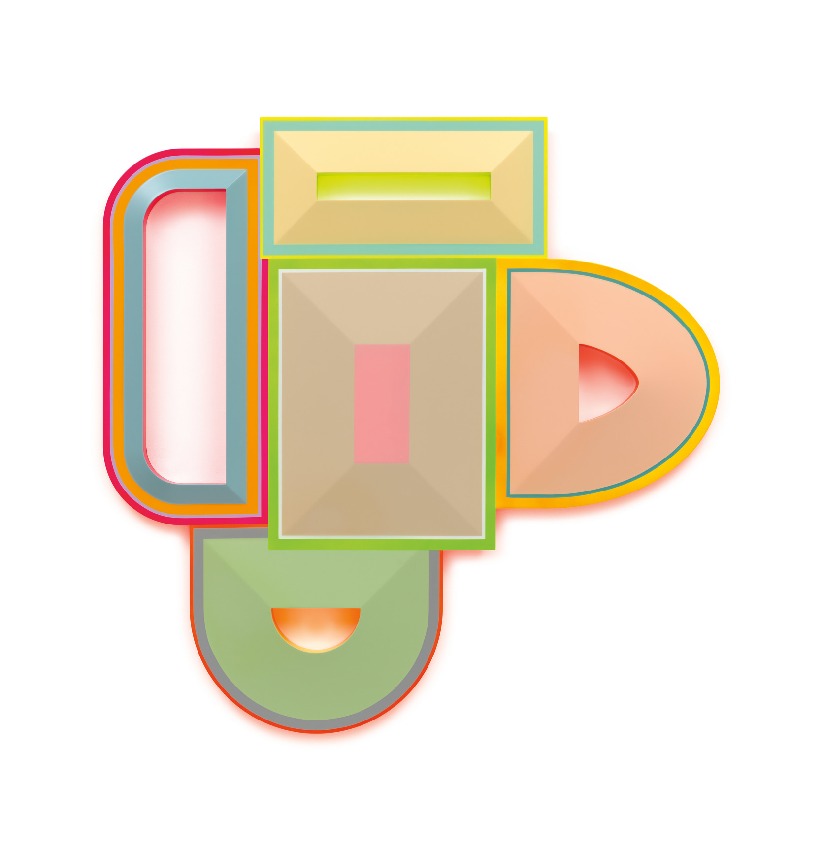 Untitled (Insomnia, Anxiety, Osteoporosis, Anxiety, Muscle Spasm), 2023, Urethane paint on wood,