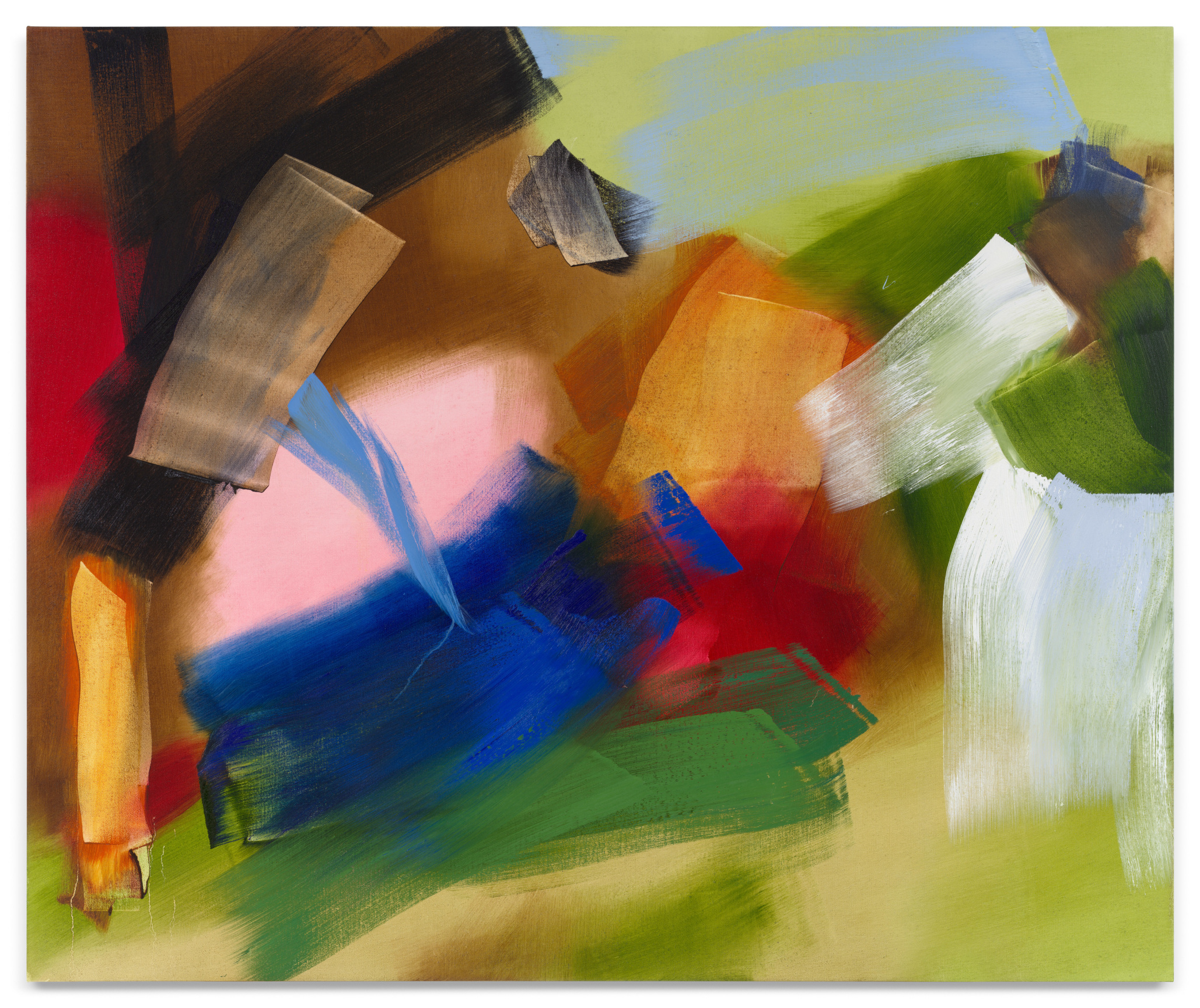 Fire Fangled Feathers, 2023, Oil on linen, 60 x 72 inches, 152.4 x 182.9 cm, MMG#35721