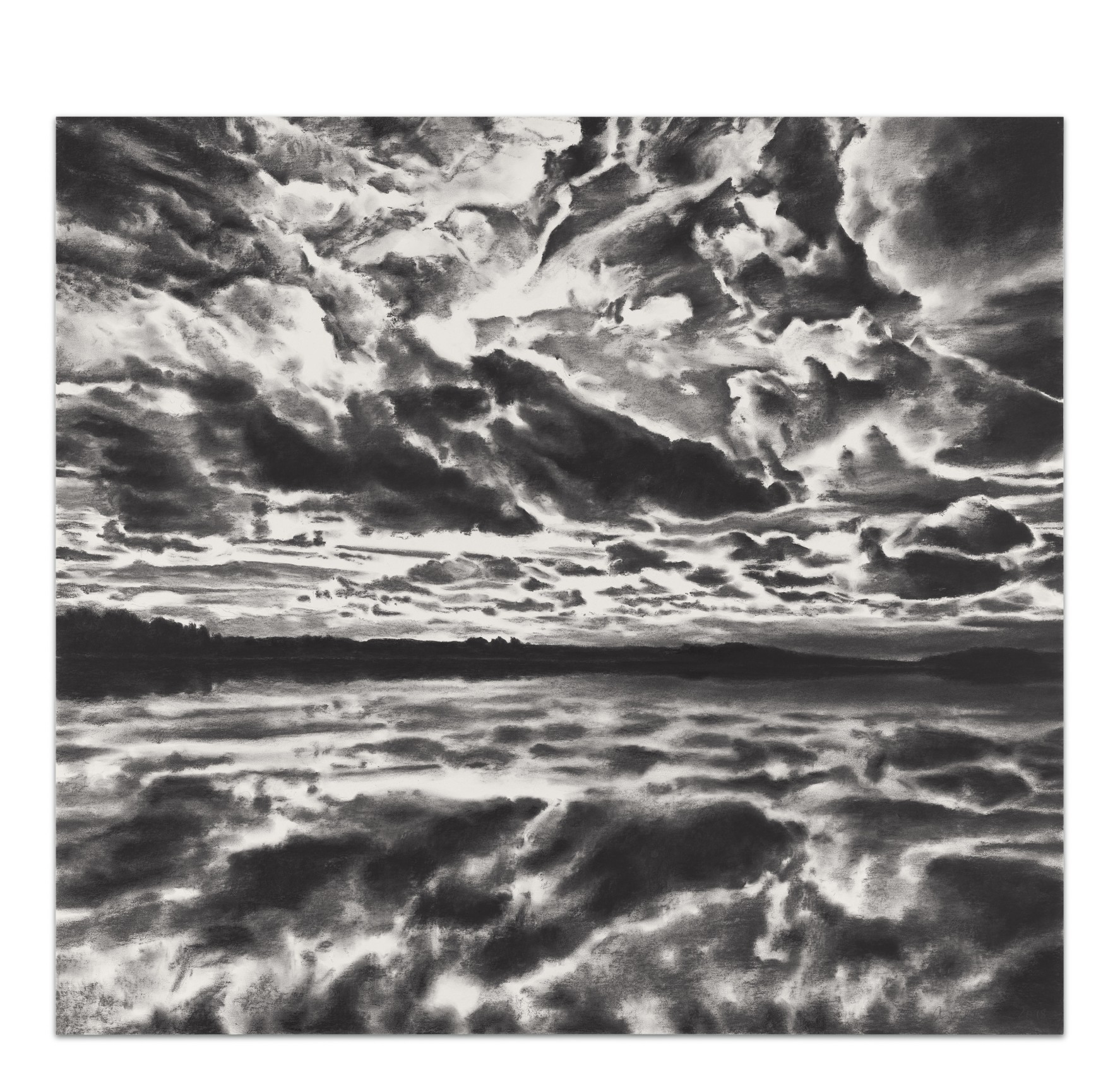 Traveling Shadowed Light, 2018, Charcoal on paper, 41 3/4 x 46 inches, 106 x 116.8 cm,&nbsp;MMG#30805