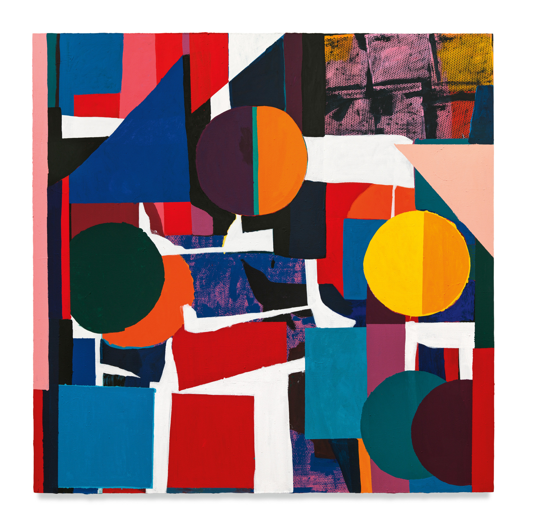 Night Theme, 2022, Acrylic and marble dust on canvas, 86 x 86 inches, 218.4 x 218.3 cm, MMG#35070