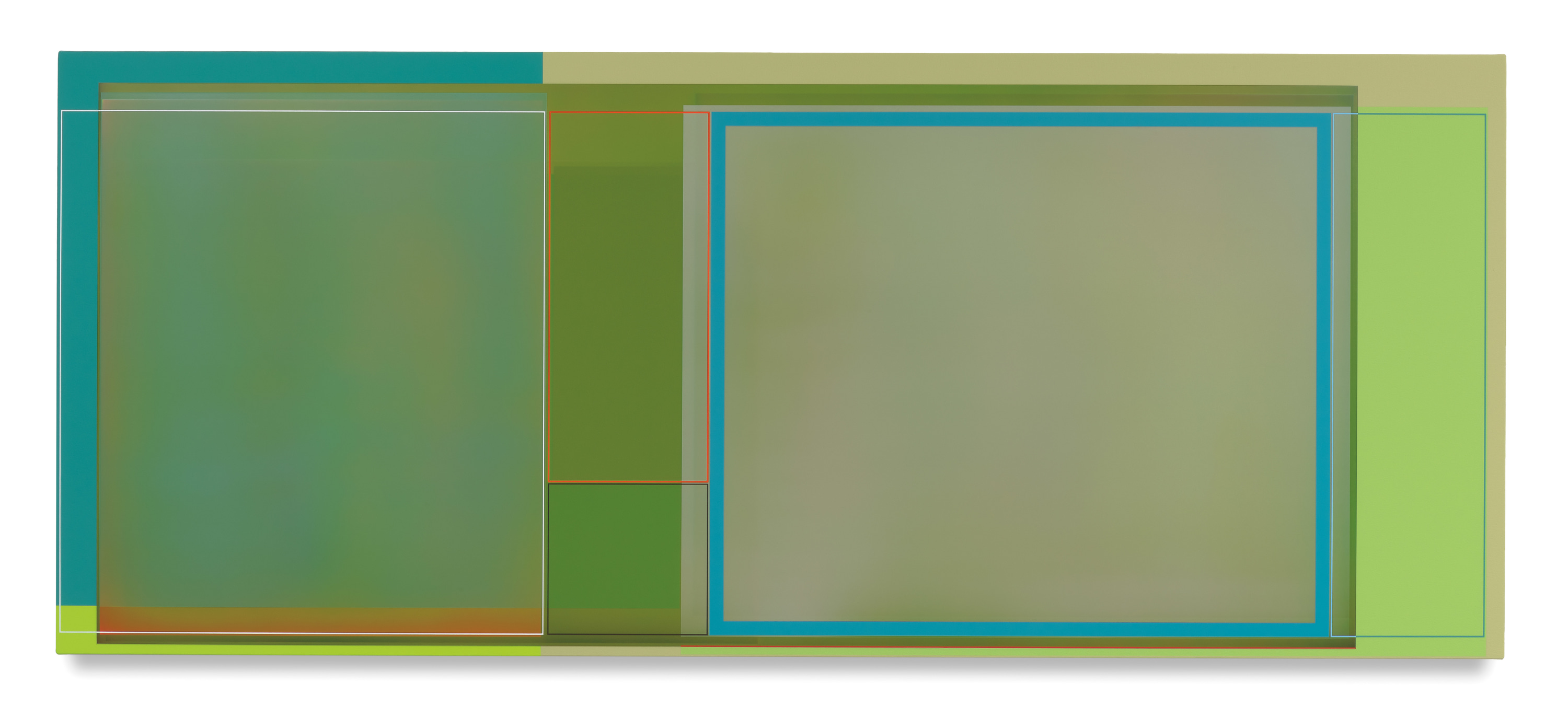 Garden House, 2016, Acrylic on canvas, 30 x 72 inches, 76.2 x 182.9 cm, MMG#28493