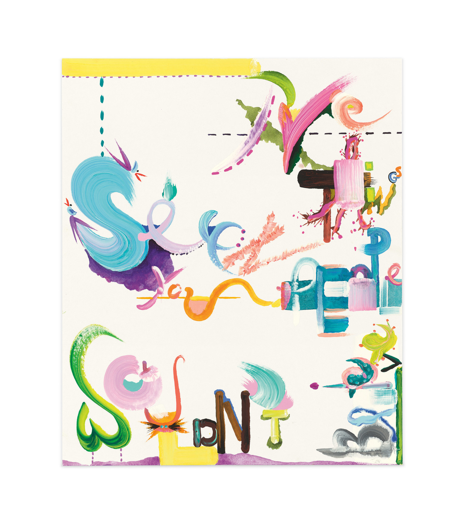 Drawing (i&#039;ve seen things you people wouldn&#039;t believe), 2022, Gouache and watercolor on paper, 11 3/4 x 9 7/8 inches, MMG#34622