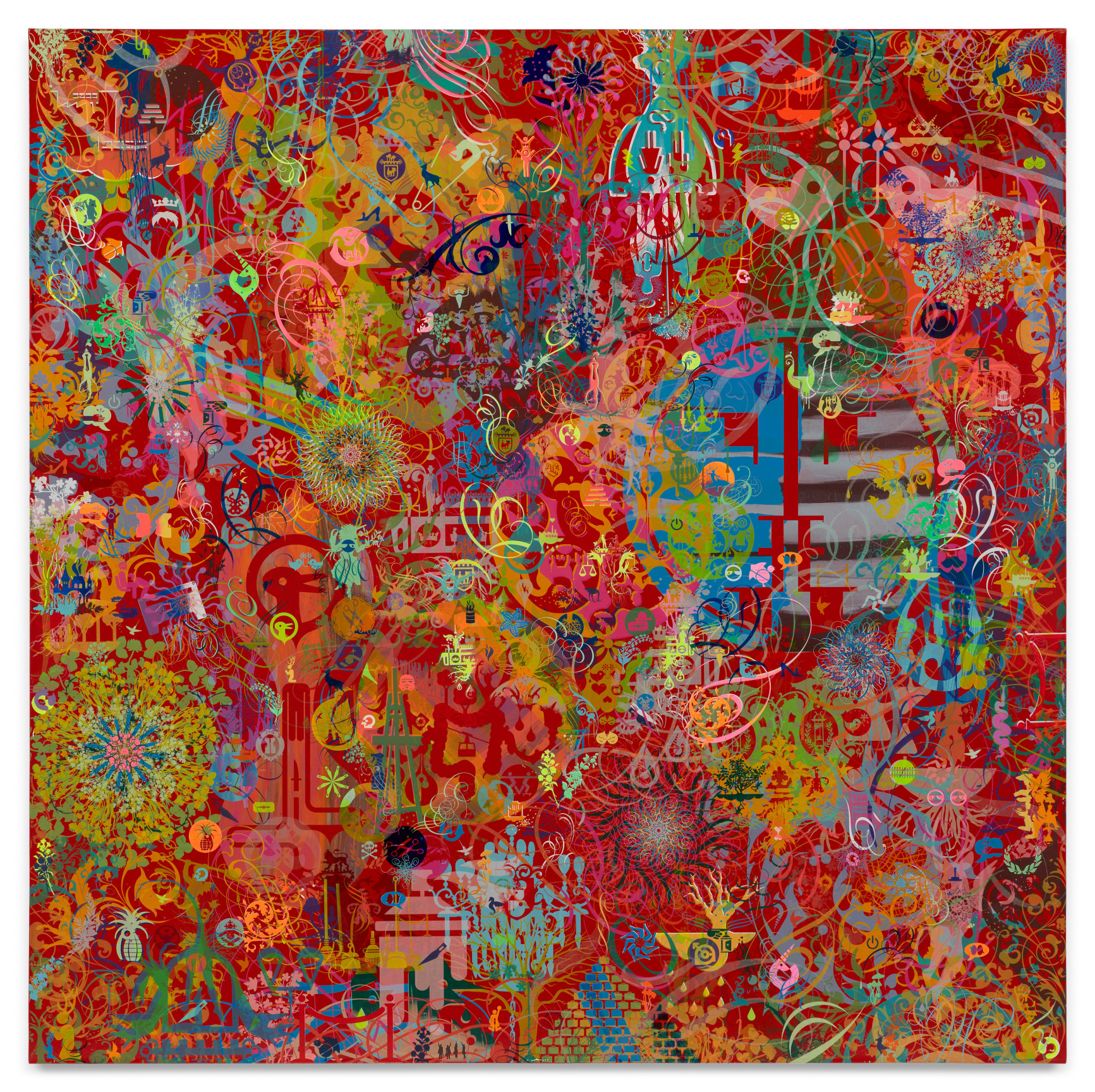 The Transparent Reflection of Reality, 2007, Acrylic on linen, 96 x 96 inches, 243.8 x 243.8 cm,&nbsp;MMG#35528