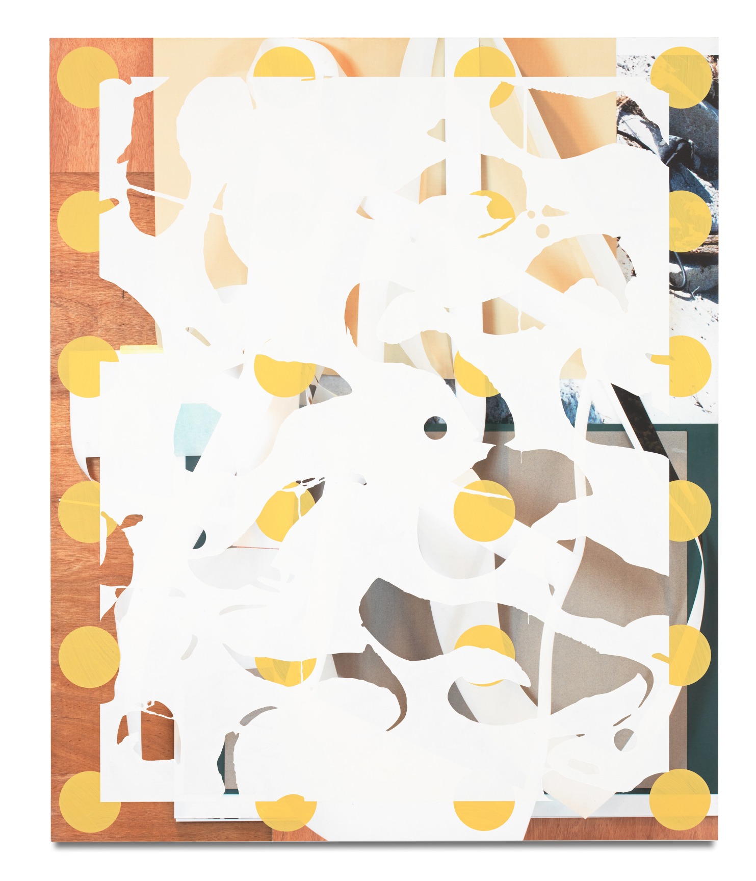 Kevin Appel, Composite 1 (screen), 2016, Acrylic, oil, and UV cured ink on canvas over aluminum