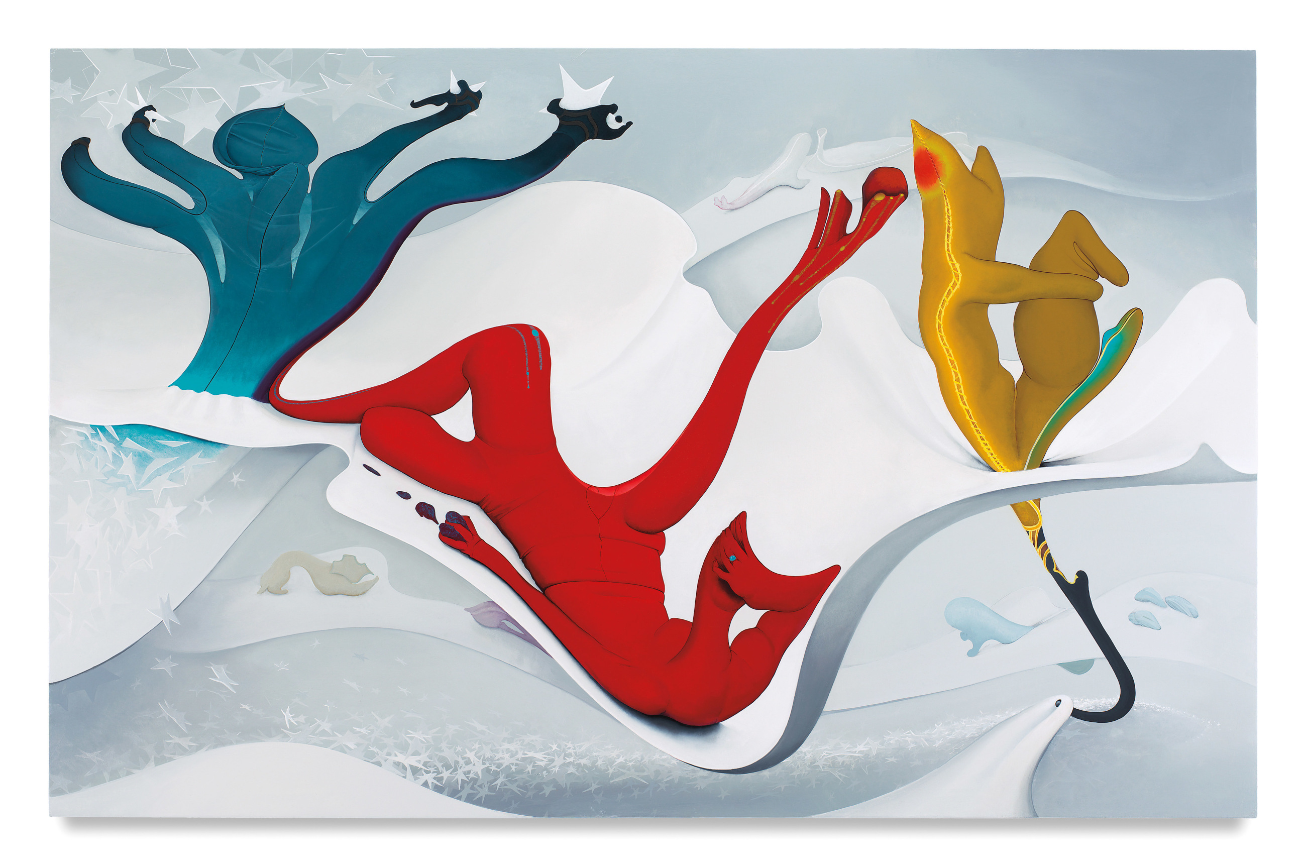 Inka Essenhigh, The Shape You're In, 2017, Enamel on canvas