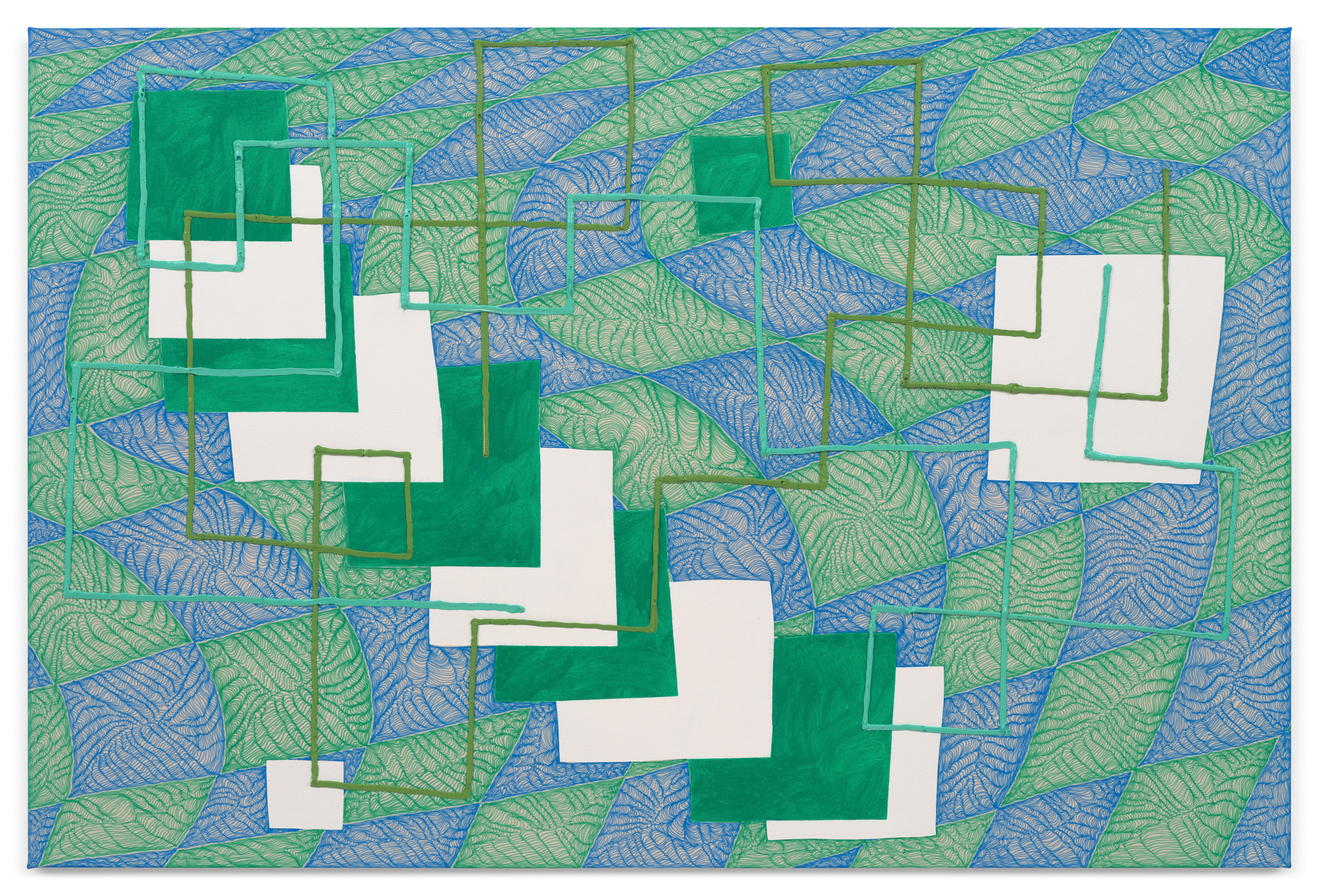 Life Cycle of a Flowering Plant, 2024, Acrylic and oil on canvas, 40 x 60 inches, 101.6 x 152.4 cm,&nbsp;MMG#36386