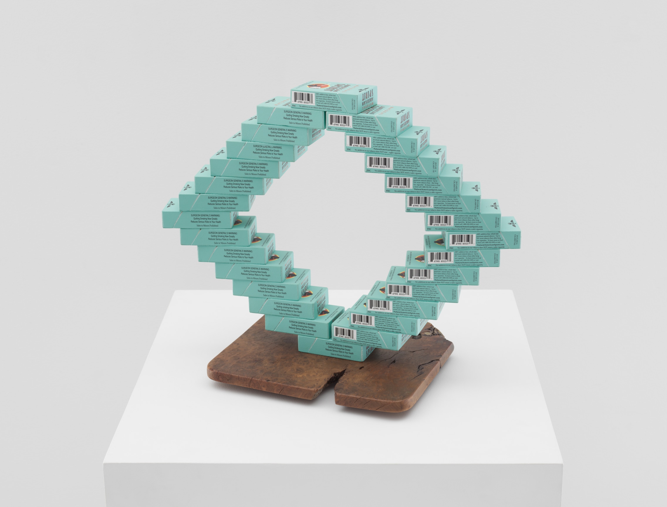 Matt Johnson, Ascending/Descending American Spirit, 2021, Polychromed wood, 14 1/2 x 17 1/2 x 9 1/2 inches, 36.8 x 44.5 x 24.1 cm, MMG#36607