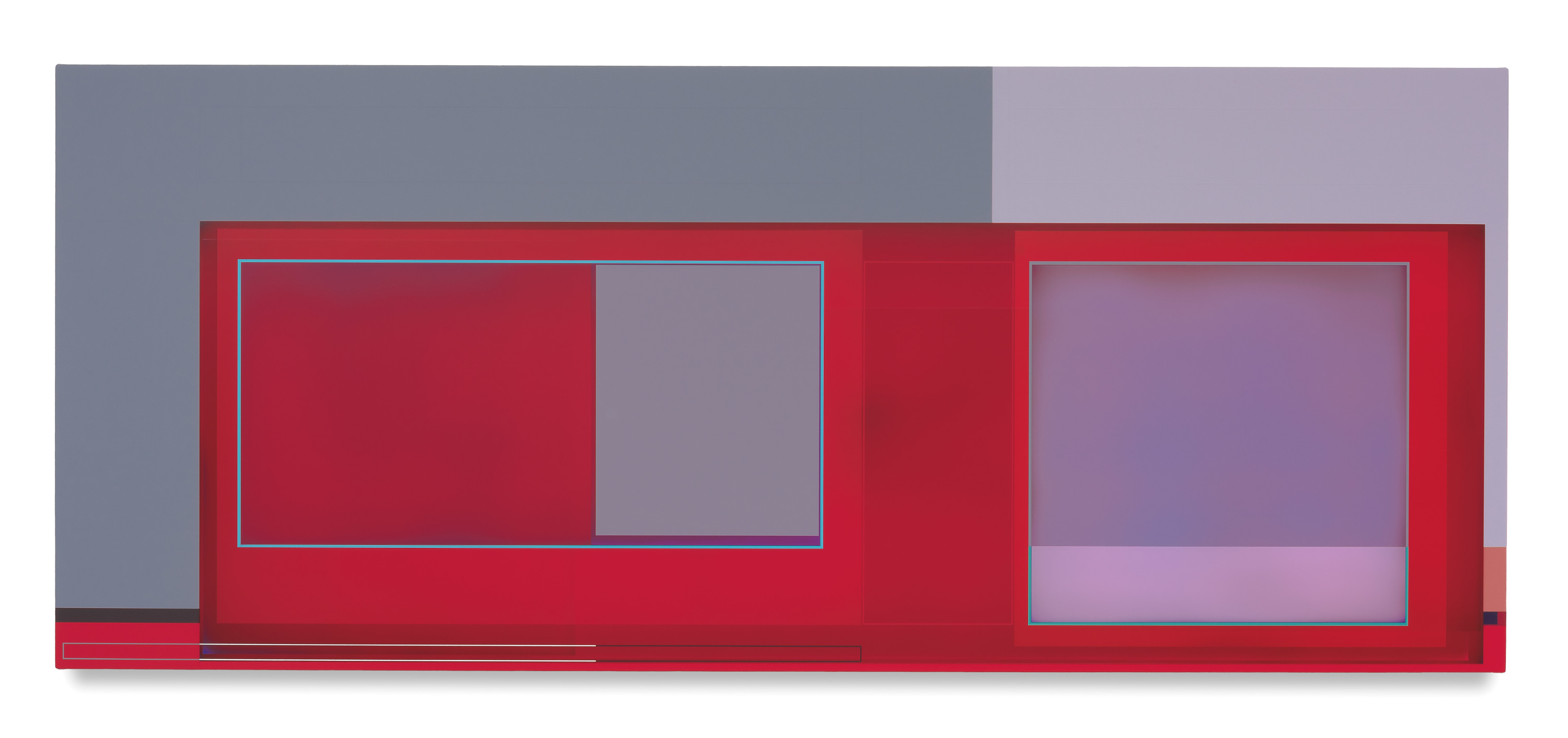 Desert House (for Divola), 2016, Acrylic on canvas, 30 x 72 inches, 76.2 x 182.9 cm, MMG#28492