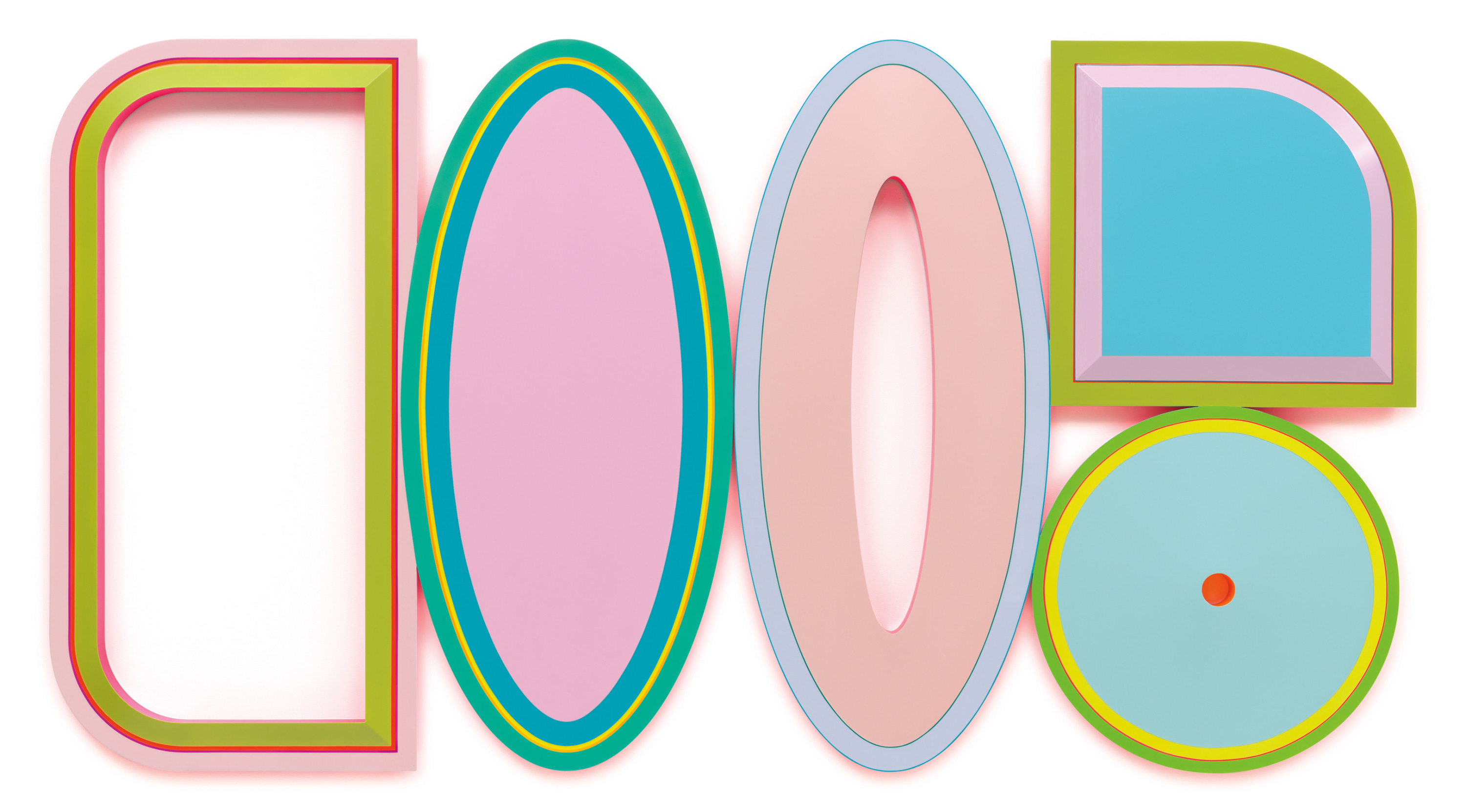 Untitled (Insomnia, Weight Loss, Insomnia, Opioid Addiction, Birth Control), 2022, Urethane paint on wood,