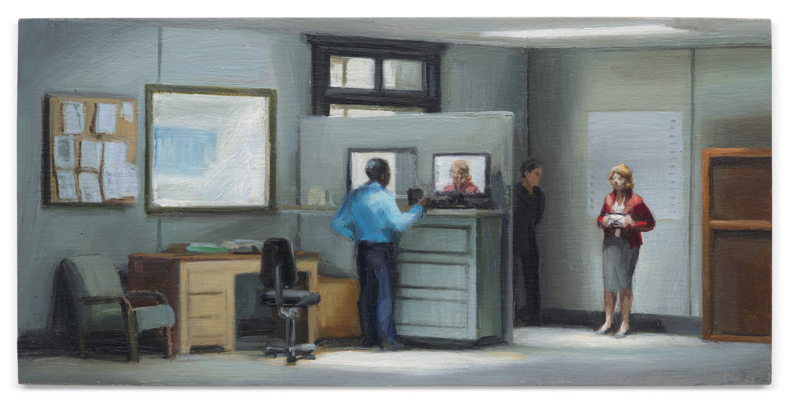 Booking, 2024, Oil on panel, 3 x 6 inches, 7.6 x 15.2 cm,&nbsp;MMG#36319