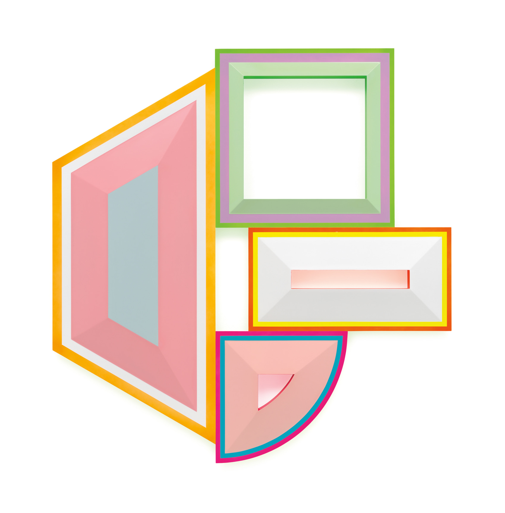 Untitled (Diabetes, Depression, Asthma, ADHD), 2022,, Urethane paint on wood, 44 x 42 1/2 inches, 111.8 x 108 cm, MMG#34895