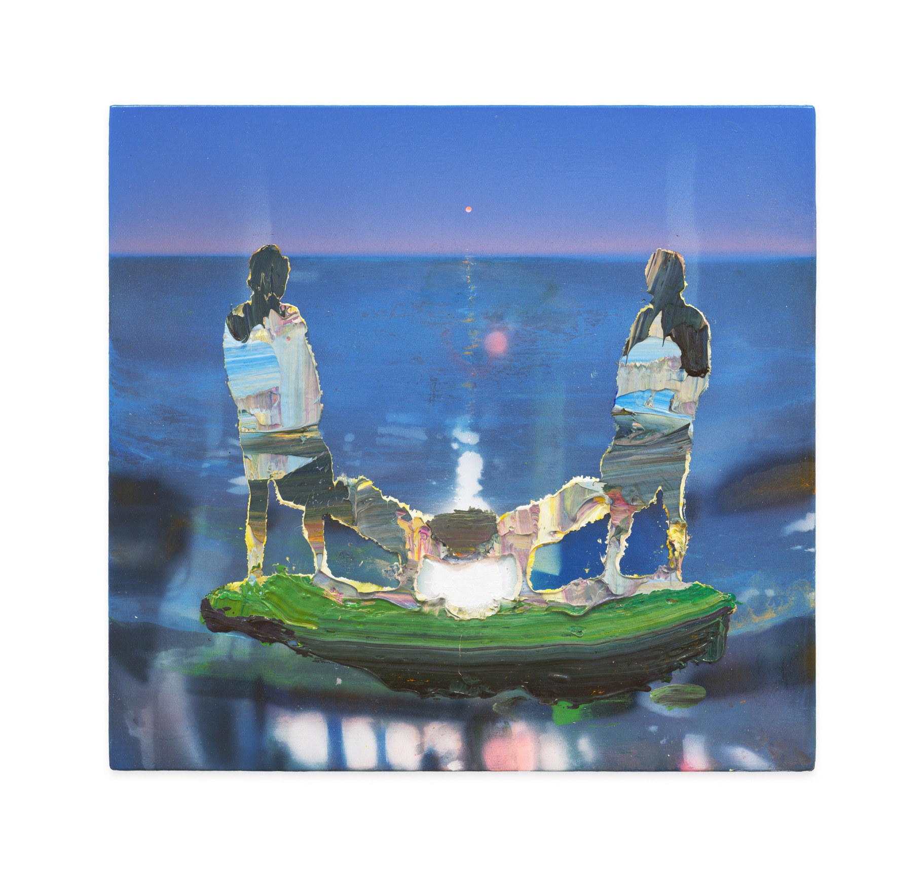 Horizontal Hold, 2023, Acrylic on canvas over panel,