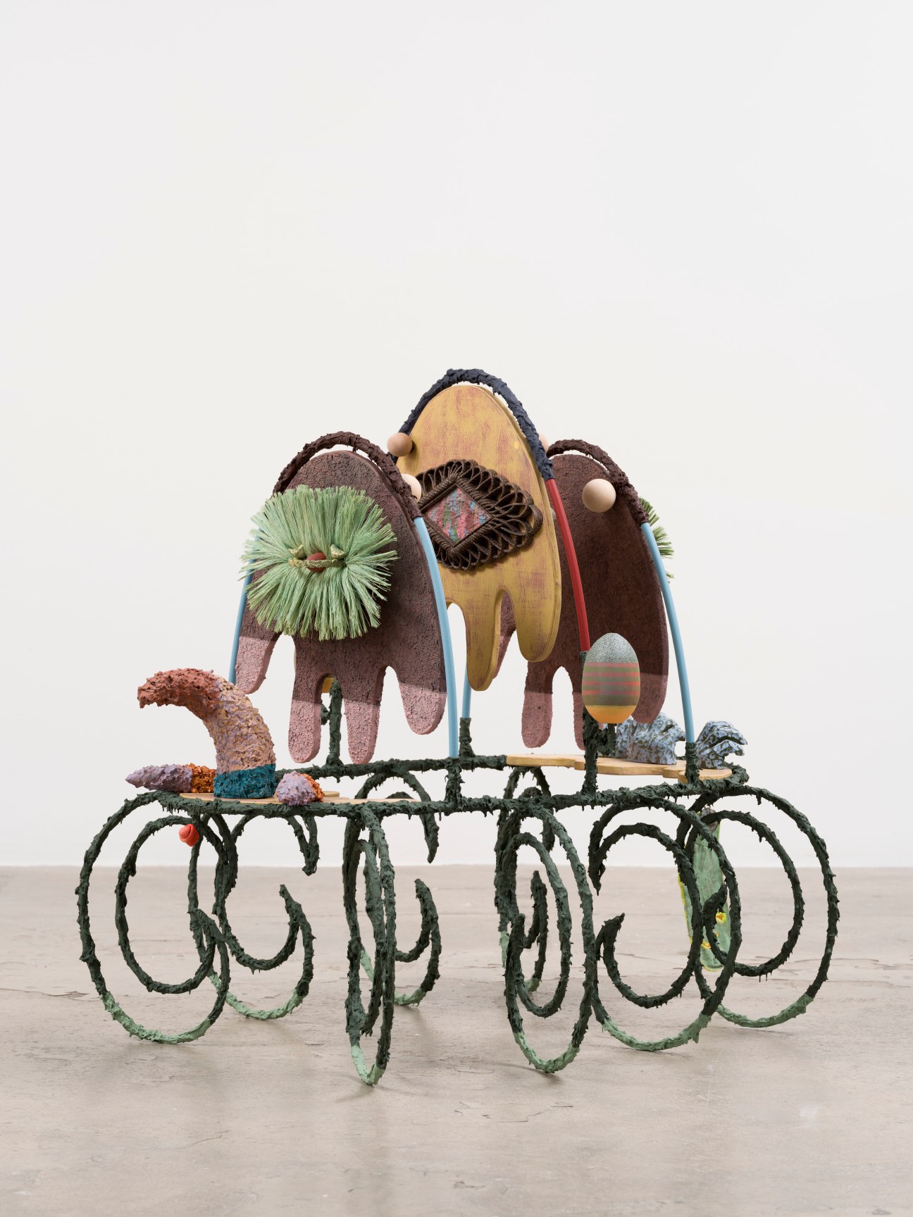 Juan Pablo Garza, Llegara&igrave;n a la puerta donde la luz se dobla, los arbustos siempre les recordaran #4, 2022, Mixed media, 40 x 47 x 36 inches, 101.6 x 119.4 x 91.4 cm, MMG#35879