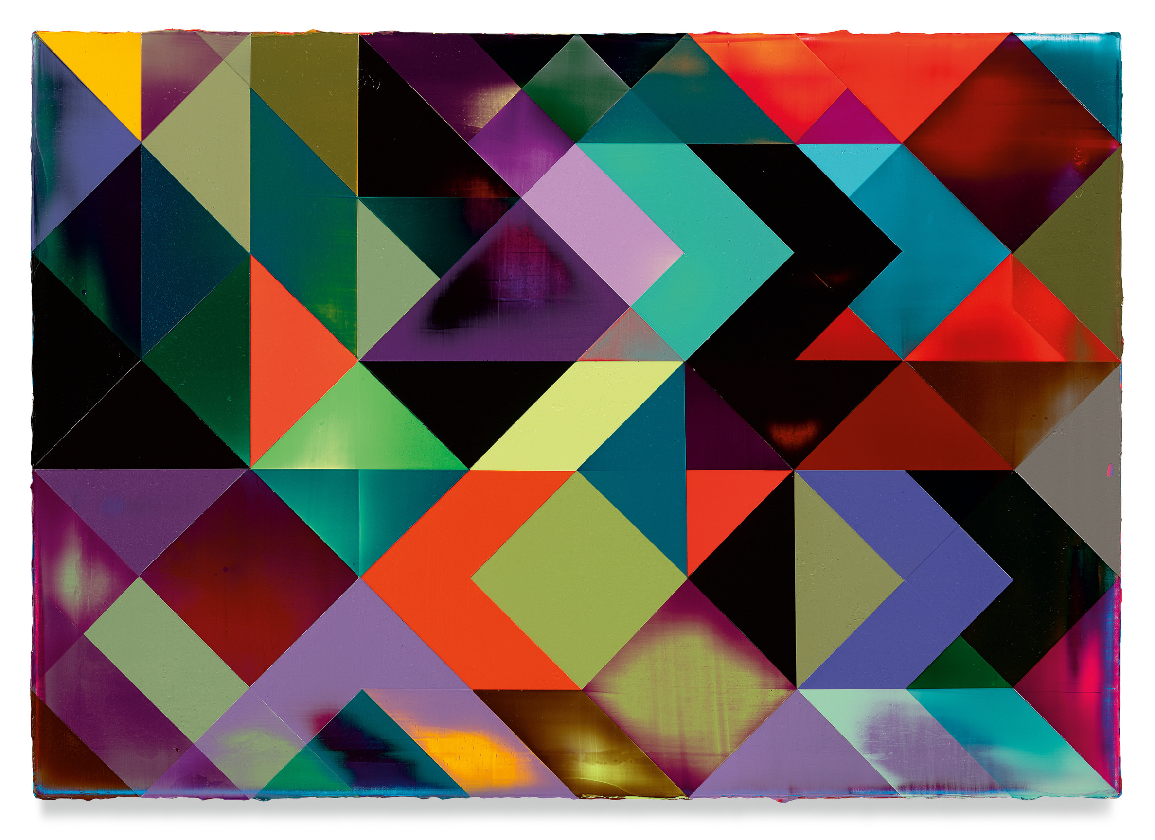 Vector Quest, 2022, Acrylic on linen, 27 1/2 x 39 3/8 inches, 70 x 100 cm, MMG#34846