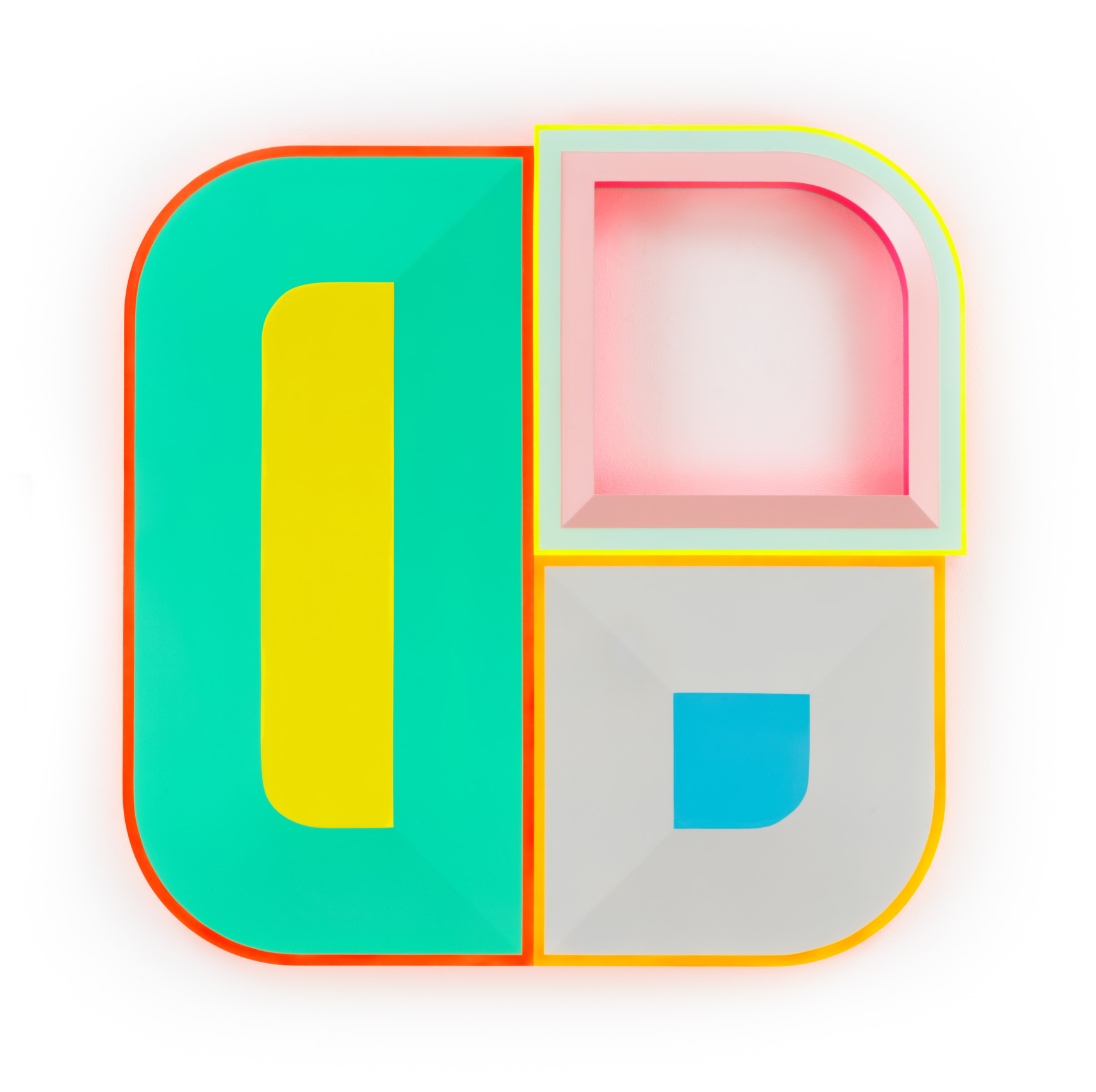 Beverly Fishman, Untitled (Sleepiness, Opioid Addiction, Opioid Addiction), 2022, Urethane paint on wood, 39 x 39 inches, 99.1 x 99.1 cm, MMG#34486