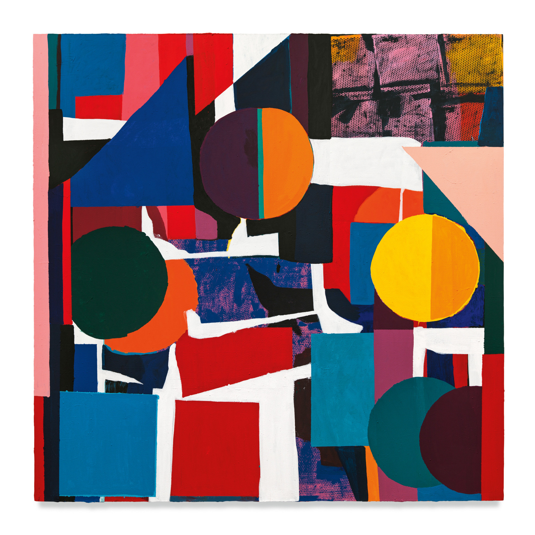 Night Theme, 2022, Acrylic and marble dust on canvas,, 86 x 86 inches, 218.4 x 218.4 cm, MMG#35070