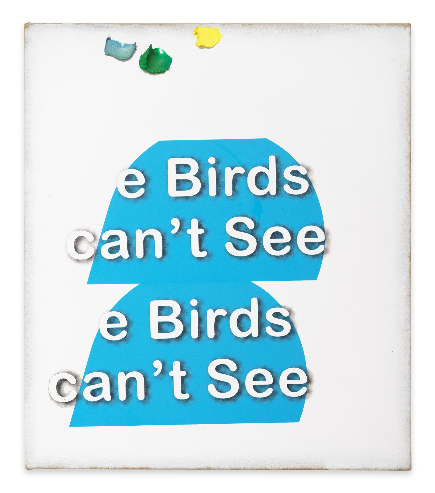 Laura Owens,&nbsp;Untitled, 2014, Oil and screen-printing ink on linen, 30 x 26 inches, 76.2 x 66 cm, MMG#36614