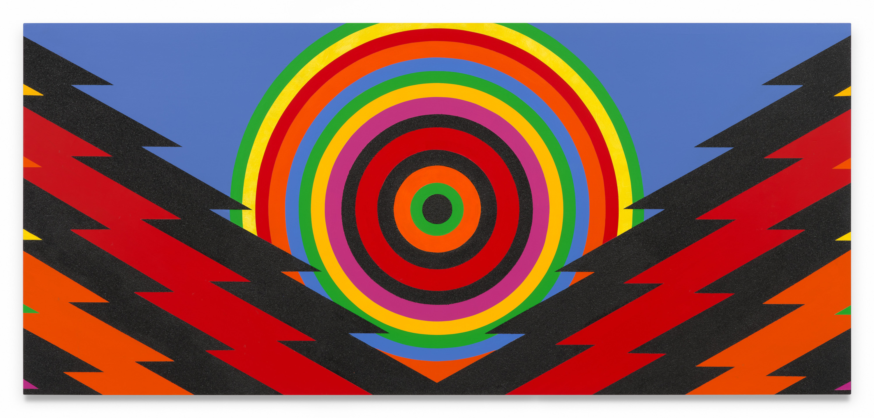 Untitled (After the Storm), 2024, Acrylic paint and glitter on wood, 36 x 80 inches, 91.4 x 203.2 cm,&nbsp;MMG#36982