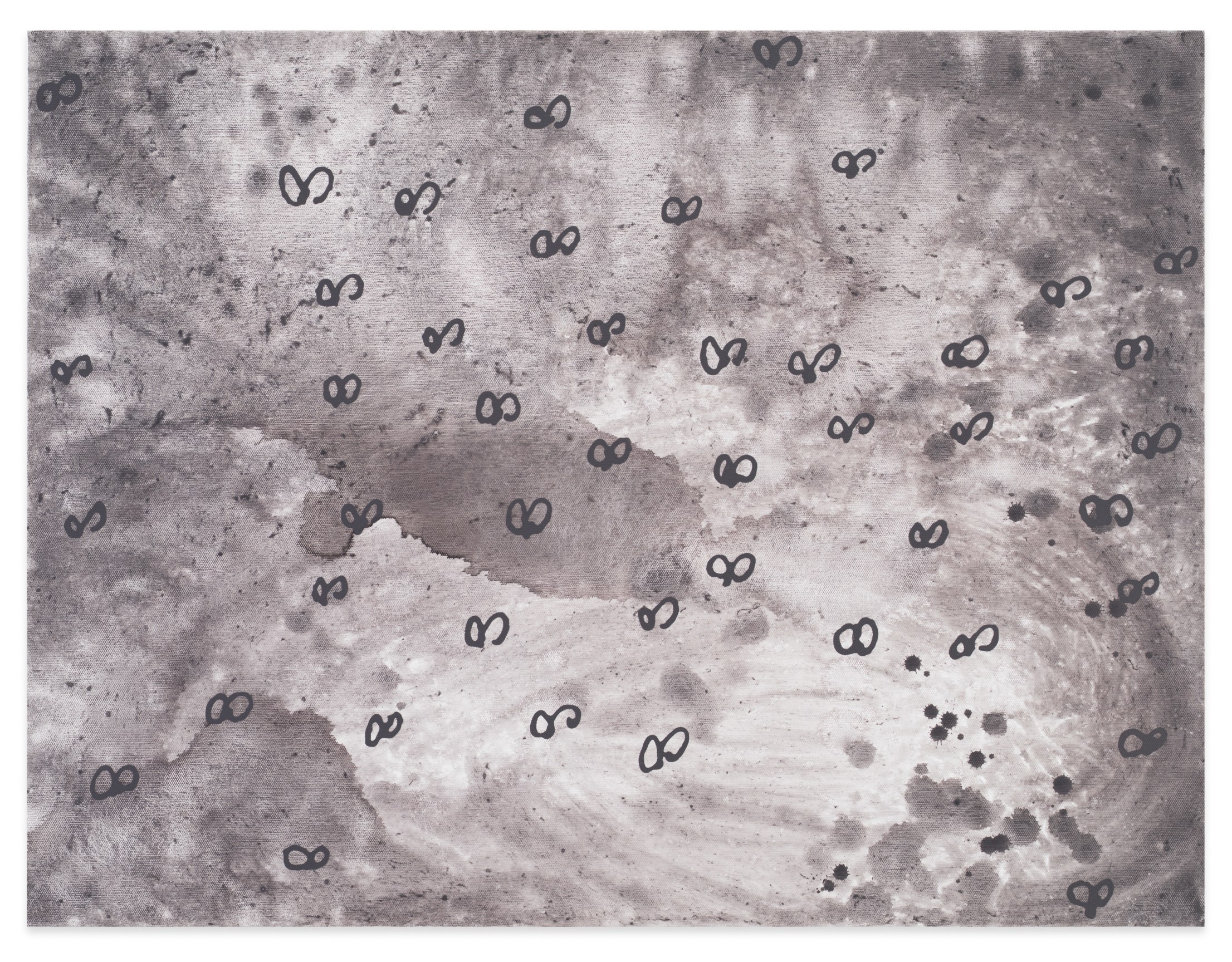 Carl Ostendarp,&nbsp;Corruption #2, 2018, Acrylic on canvas, 35 x 45 5/8 inches, 88.9 x 115.9 cm, MMG#34712