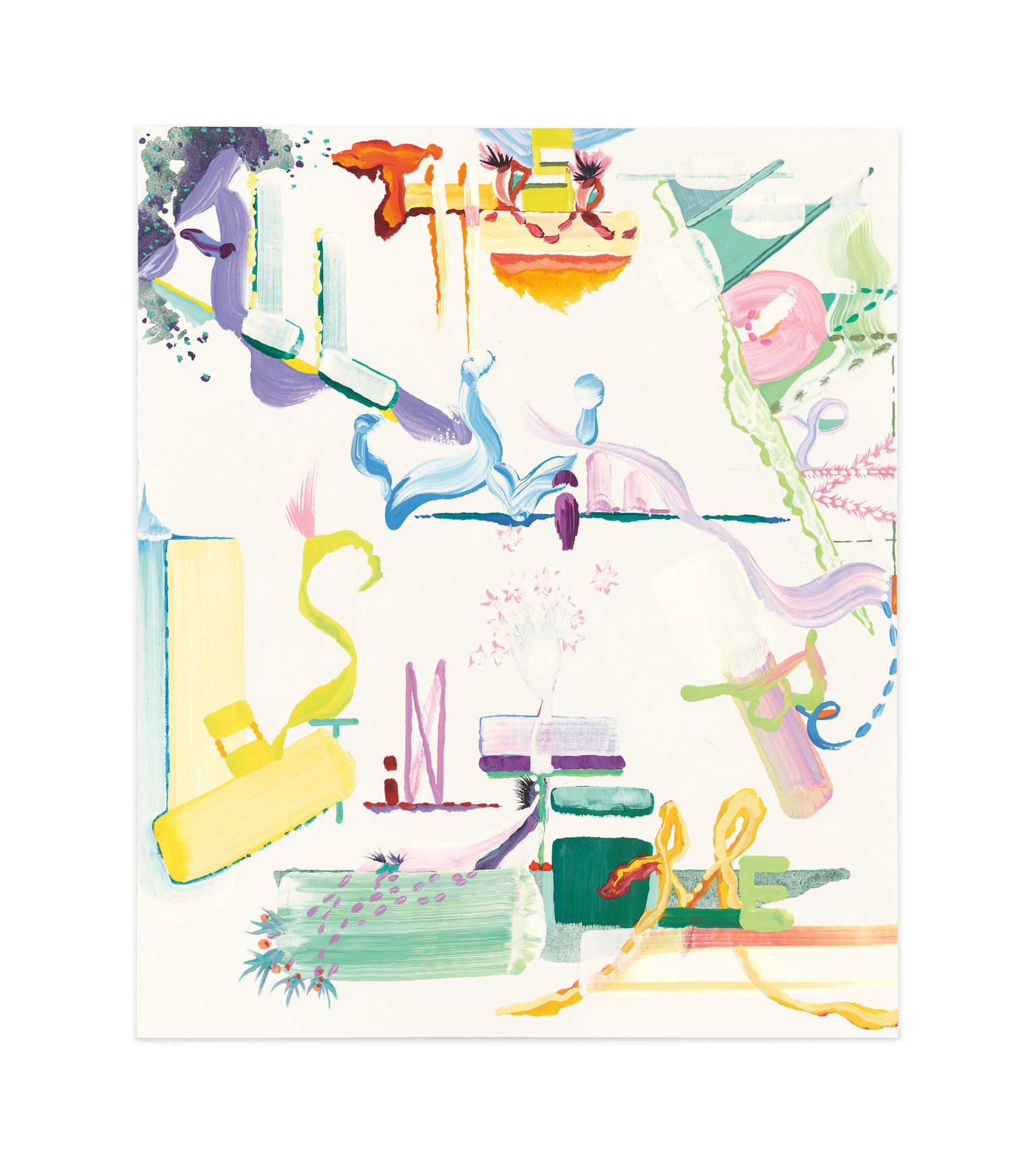 Drawing (all these moments will be lost in time), 2022, Gouache and watercolor on paper, 11 3/4 x 9 7/8 inches, MMG#34620